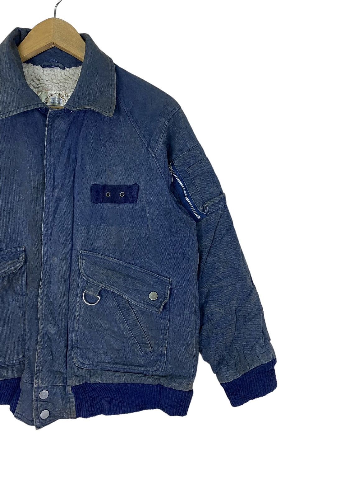 Japanese Brand × Vintage Vintage 90s Spurtion Inner Sherpa Bomber Jacket Size US L / EU 52-54 / 3 - 2 Thumbnail