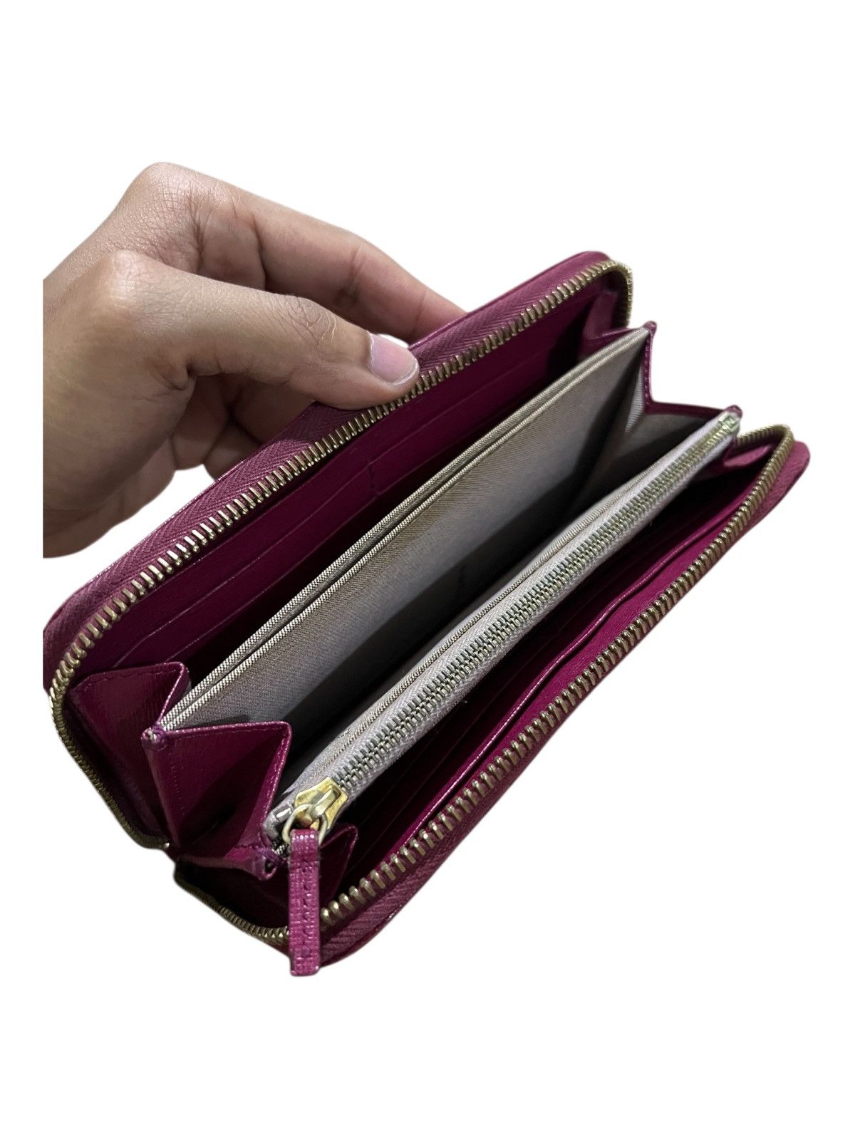 Fendi Fendi Vitello Elite Calfskin Leather Zip Around Long Wallets Size ONE SIZE - 6 Thumbnail