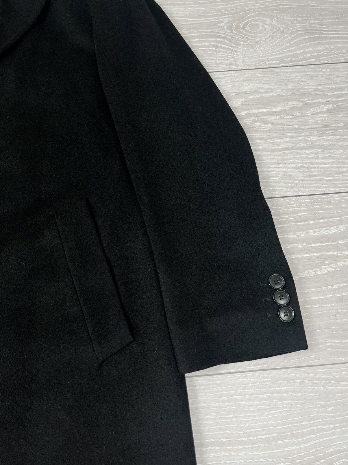 Hugo Boss Hugo Boss Morgan 100% Cashmere Three Buttons Long Black Coat Size US L / EU 52-54 / 3 - 6 Thumbnail