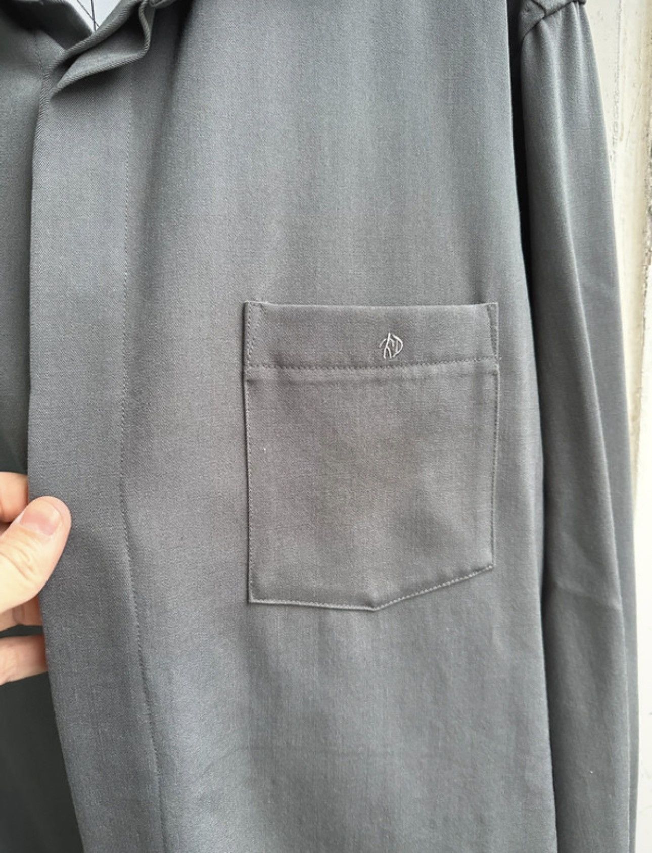 SOSHIOTSUKI Soshiotsuki Spread Collar Gray Shirt Size US M / EU 48-50 / 2 - 6 Thumbnail