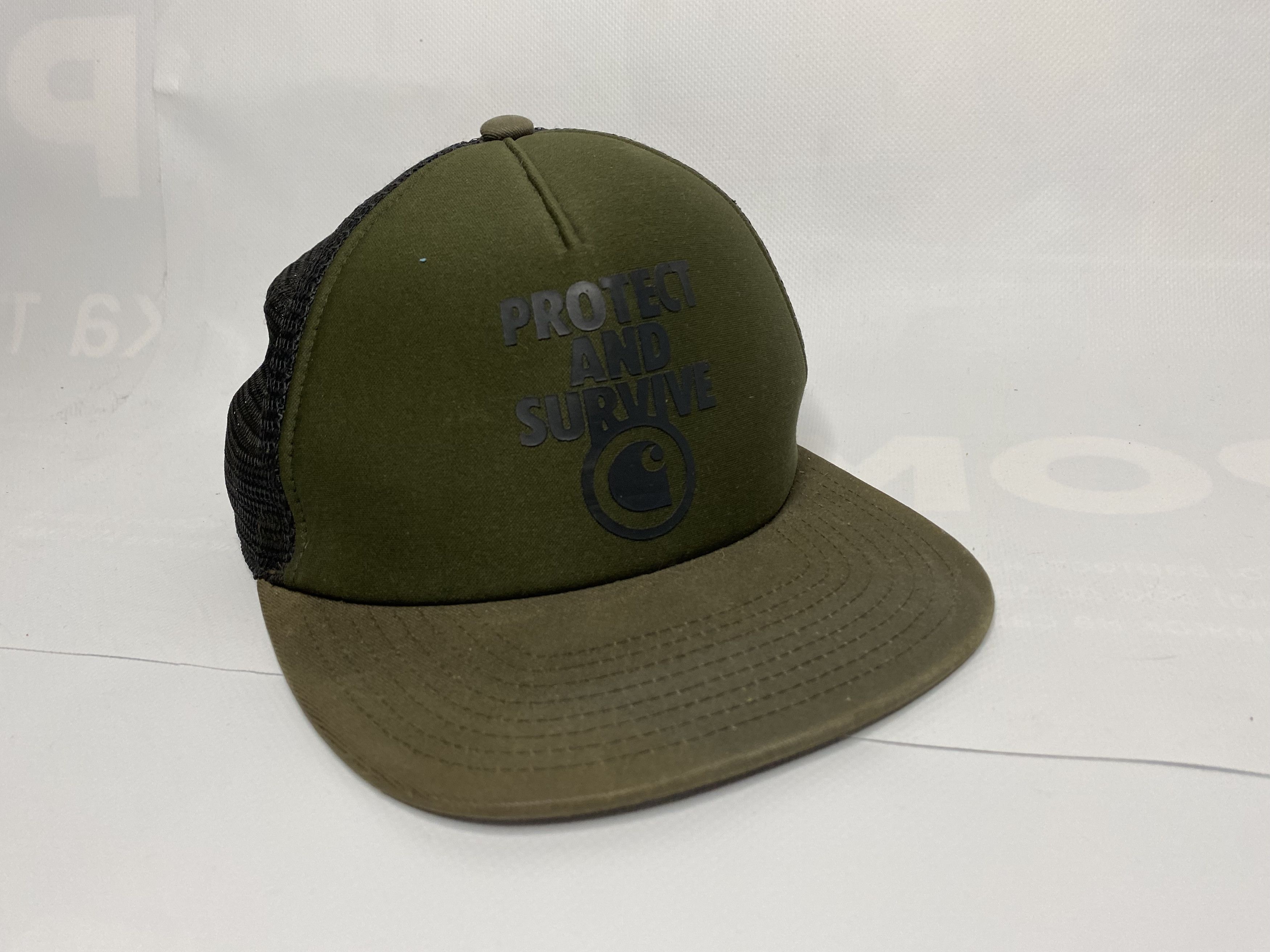 Carhartt × Vintage CARHARTT WIP PROTECT AND SURVIVE TRUCKER HAT CAP ONE SIZE Size ONE SIZE - 1 Thumbnail