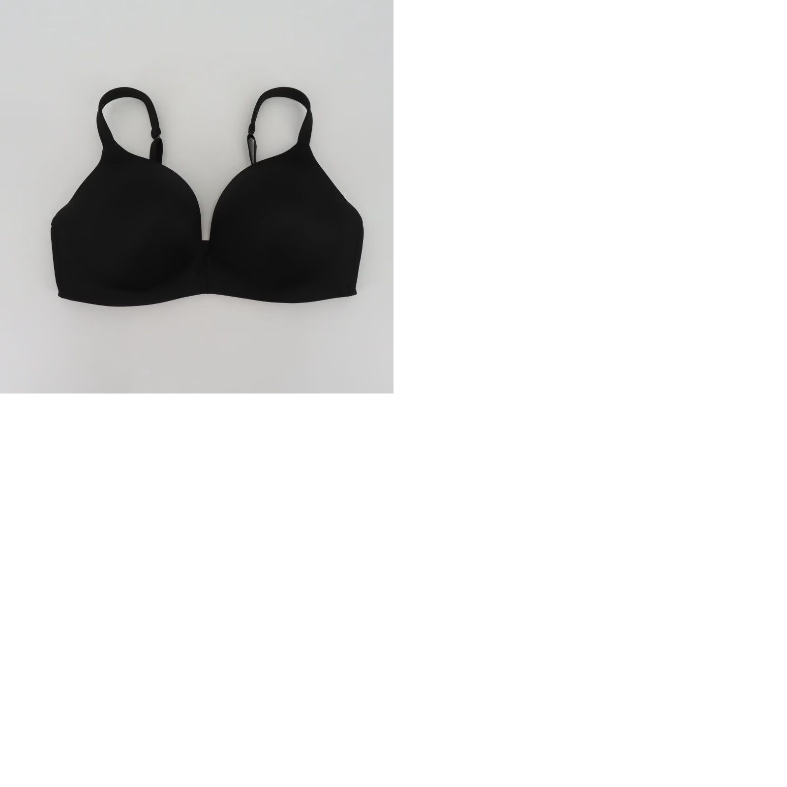 Vintage Cacique Bra Solid Black 38DDD Simply Wire Free Plunge Padded Wireless Plus Womens Shirt? Size ONE SIZE - 9 Thumbnail