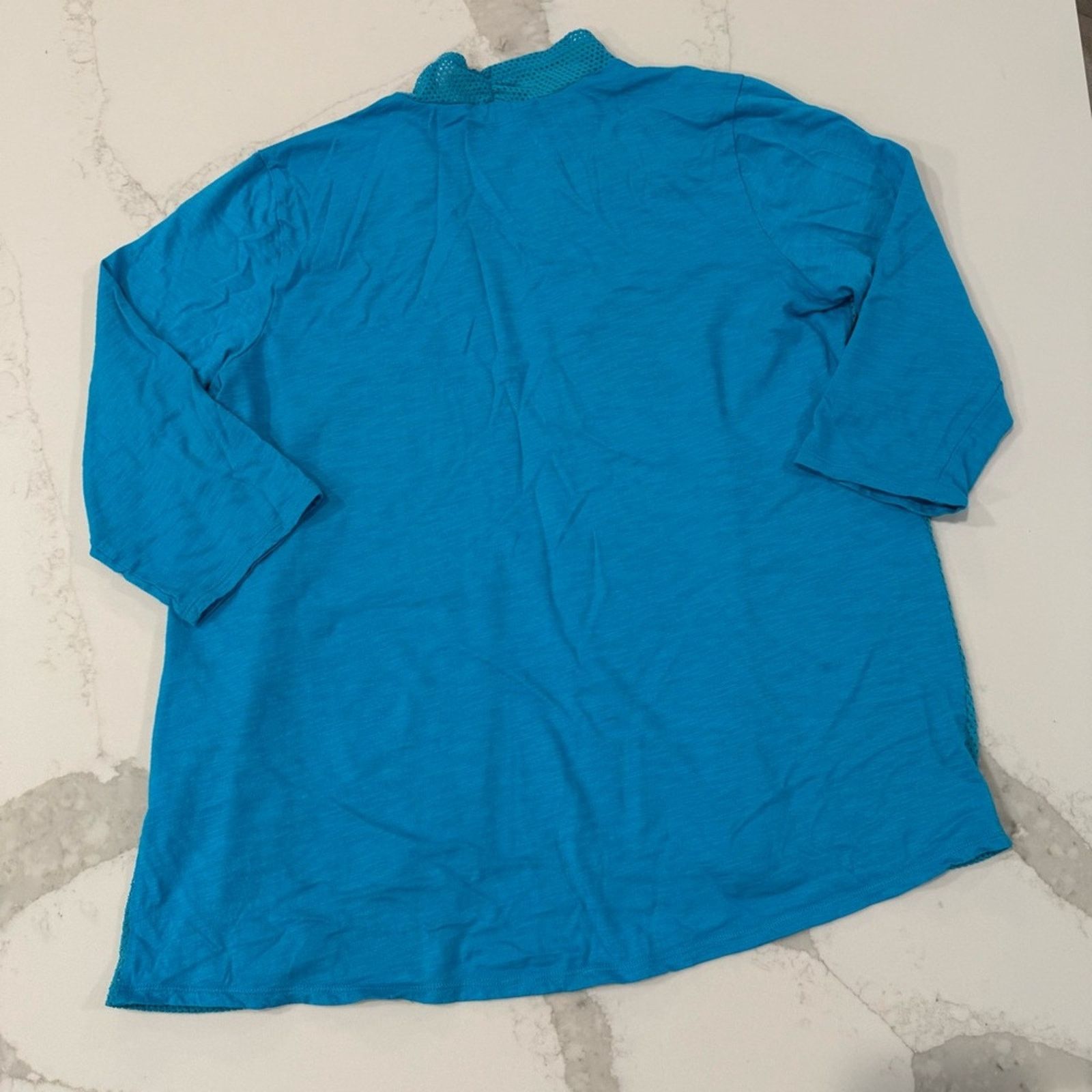 Chicos Weekends by Chino’s Camille Mesh Front Cardigan Womens 2 Size L / US 10 / IT 46 - 6 Thumbnail