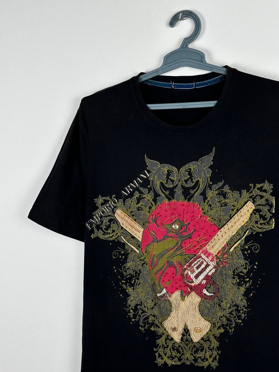 Emporio Armani Vintage Emporio Armani Revolver Y2K Distressed T Shirt Size US L / EU 52-54 / 3 - 3 Thumbnail