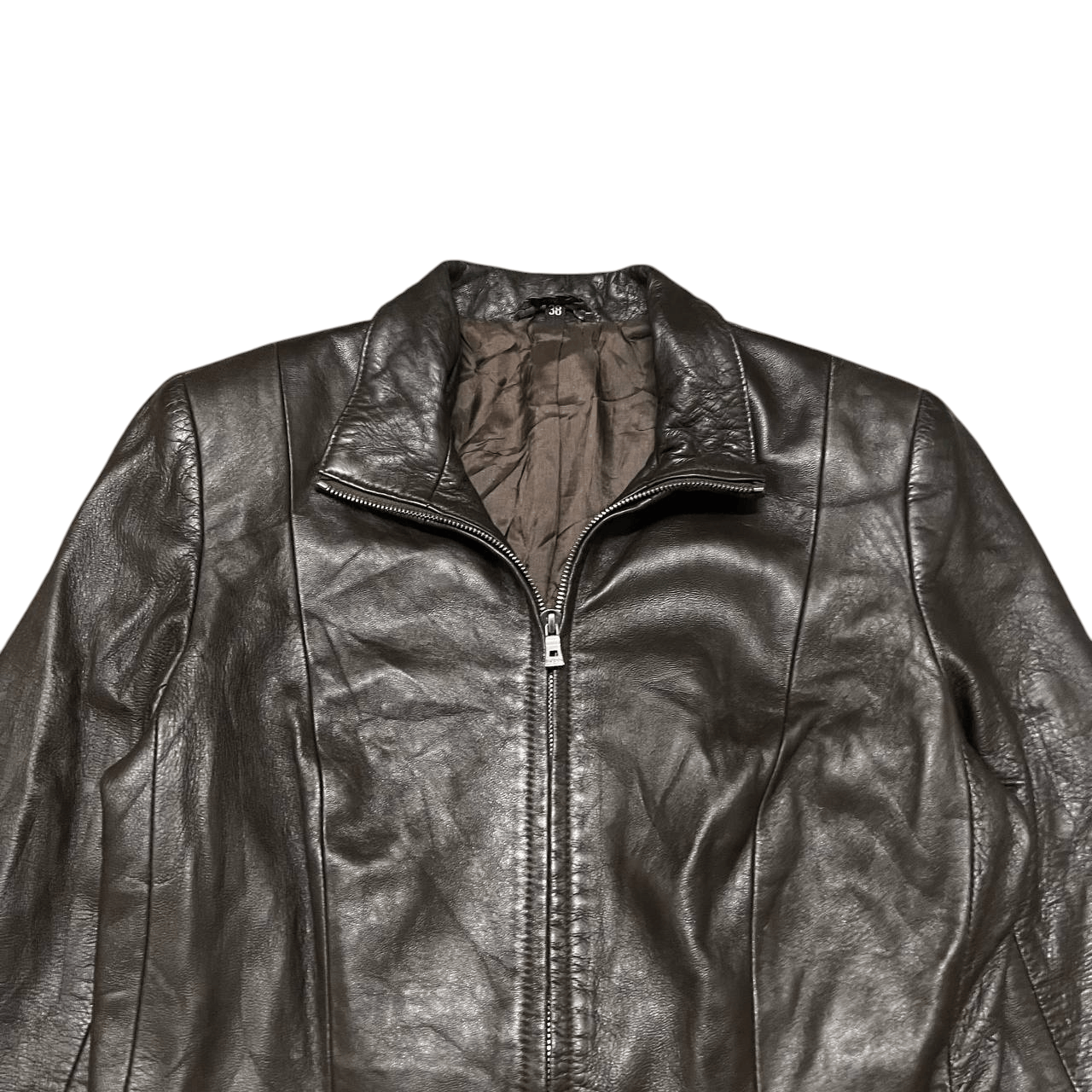 Hugo Boss Vintage Hugo Boss Leather Jacket Black Size US S / EU 44-46 / 1 - 2 Thumbnail