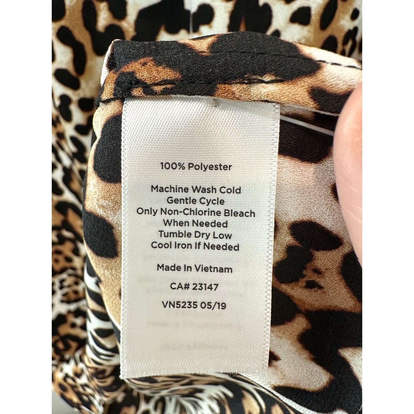 Other TALBOTS | Petite Animal Print Silky Ruched Short Sleeve Top Size M / US 6-8 / IT 42-44 - 6 Thumbnail