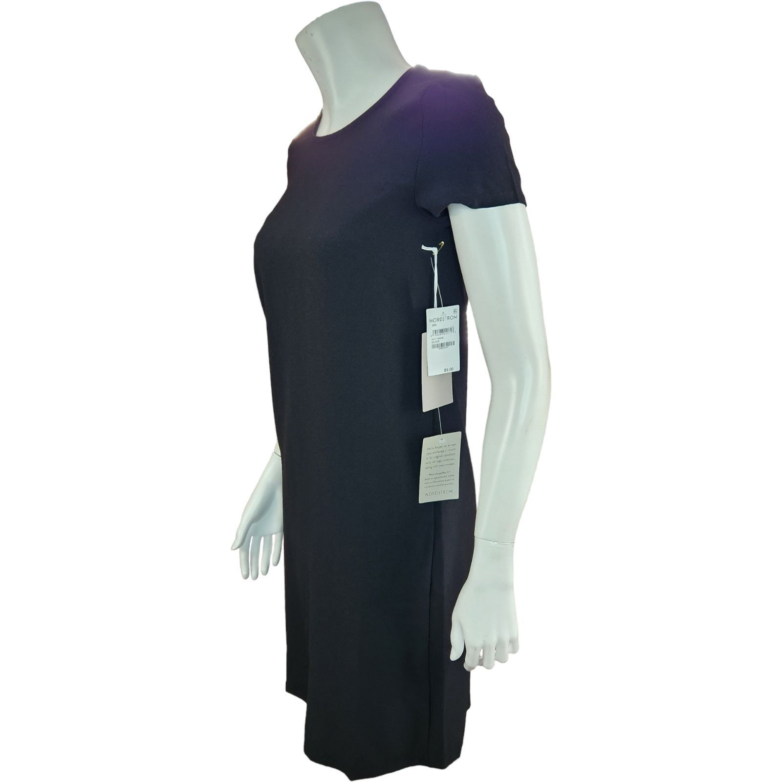 Chelsea Soccer Chelsea 28 Womens XXS Black Midi Shift Dress NWT Summer Size XS / US 0-2 / IT 36-38 - 4 Thumbnail