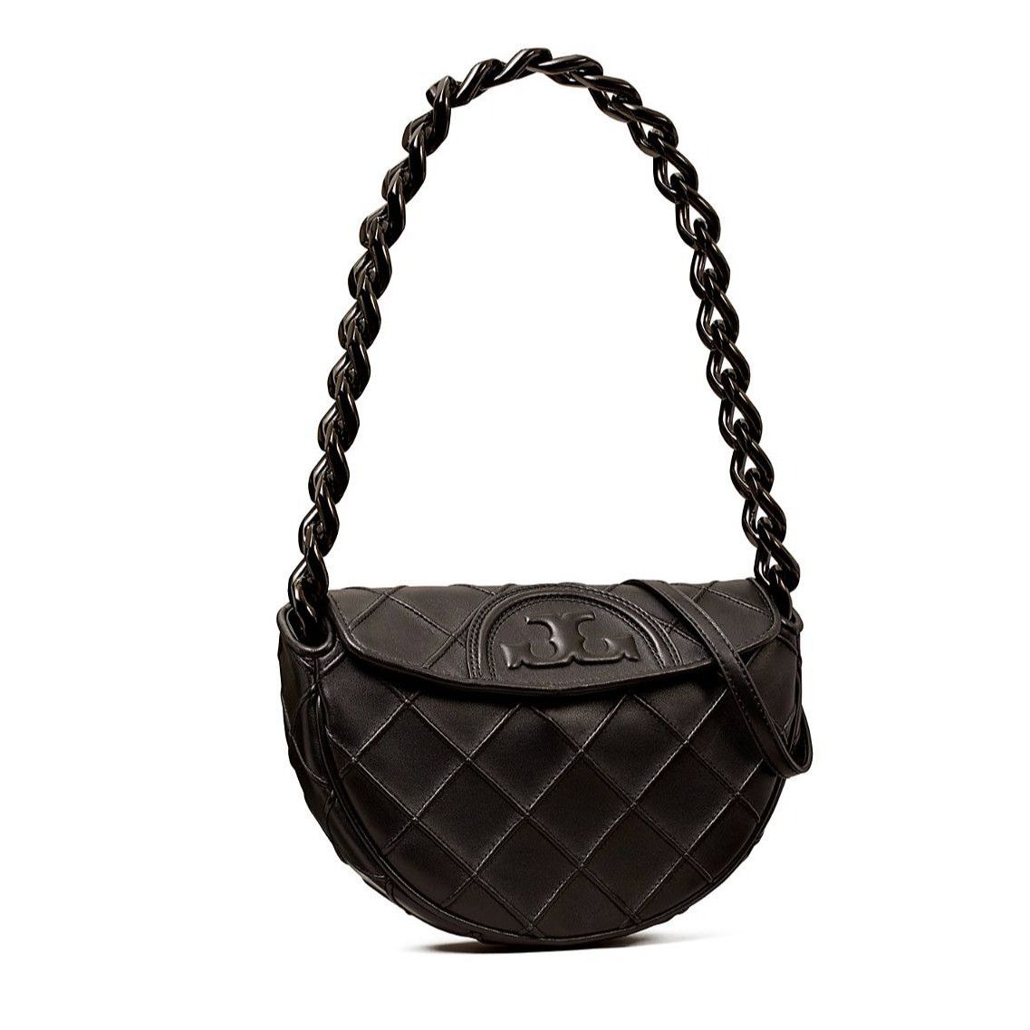 Tory Burch NWT! Authentic Tory Burch Black Leather Cresent Fleming Han Size ONE SIZE - 2 Thumbnail