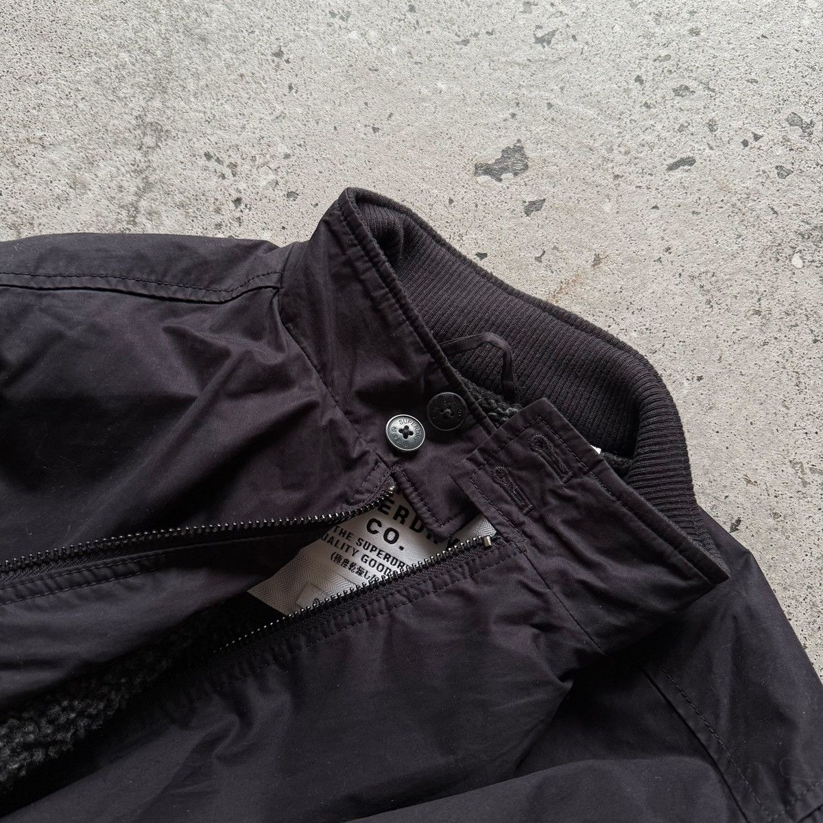 Superdry SuperDry Mens Dark Blue Sherpa Jacket Long Sleeve Full Zip Size US XXL / EU 58 / 5 - 4 Thumbnail