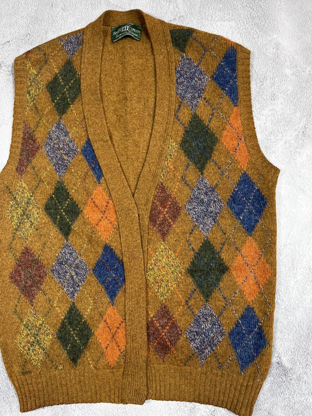 Henry Cotton's Vintage 90s Henry Cottons check vest retro old money style Size US XXL / EU 58 / 5 - 3 Thumbnail