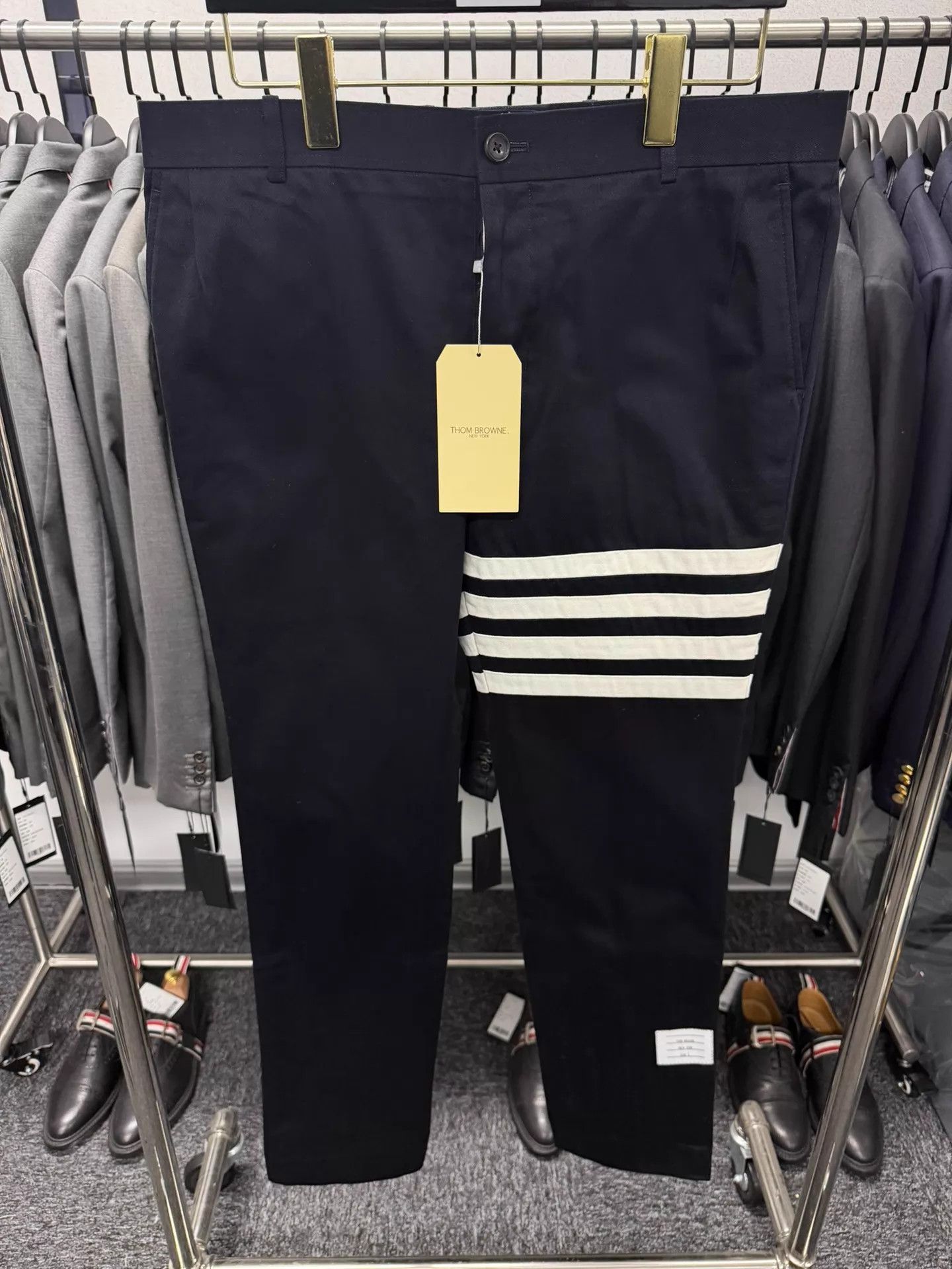 Thom Browne Thom Browne Classic 4-Bar Chino Navy Blue Size 2 Size US 32 / EU 48 - 1 Thumbnail