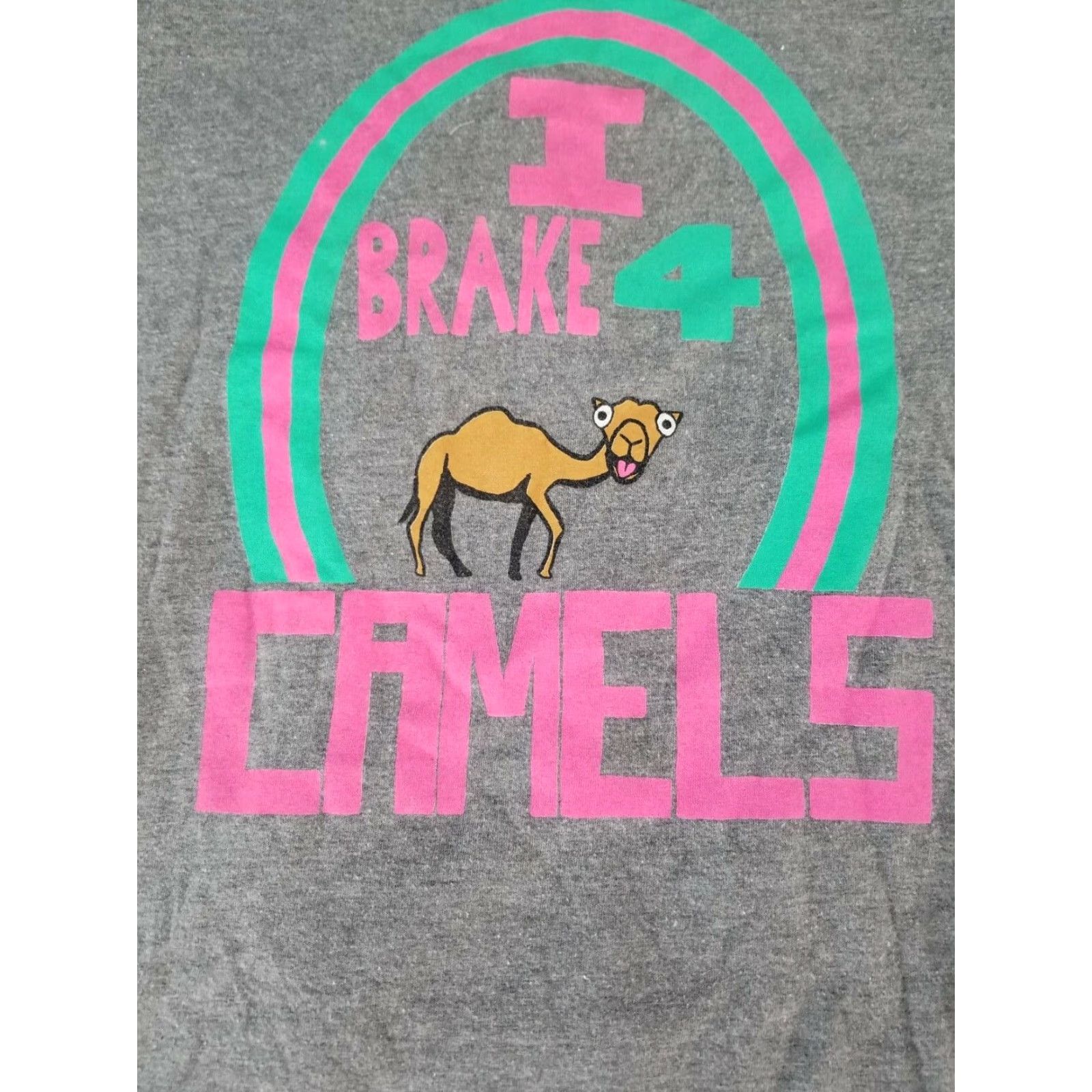 Gildan Mens L I Brake for Camels Graphic T-Shirt Size US L / EU 52-54 / 3 - 3 Thumbnail