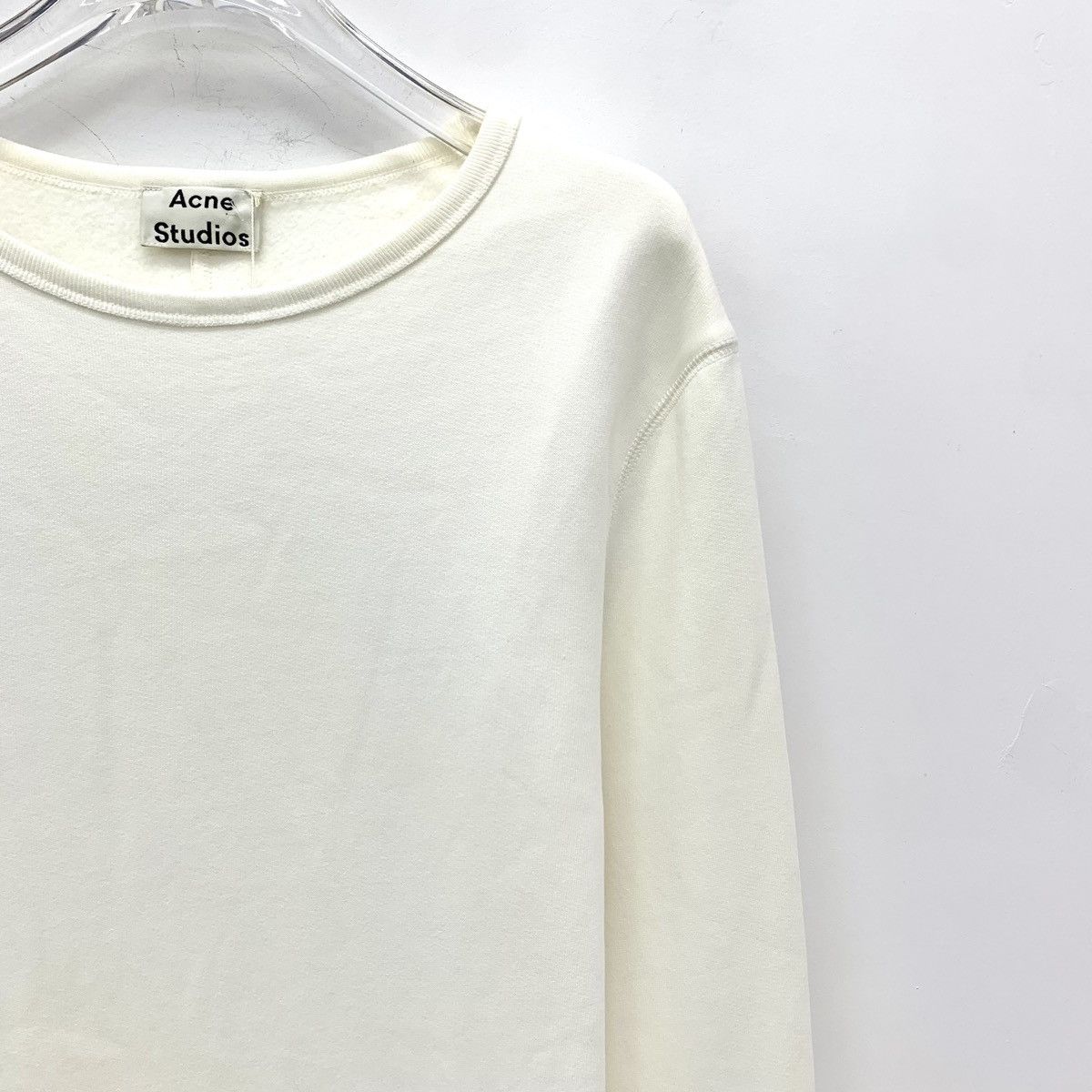 Acne Studios Acne Studios Off-white Long Sleeve Sweatshir K26WX Size S / US 4 / IT 40 - 3 Thumbnail