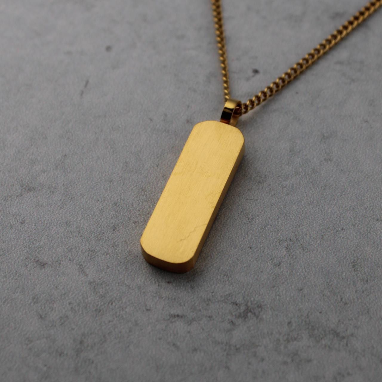 Jewelry Gold Bar Pendant Chain Necklace Size ONE SIZE - 4 Thumbnail