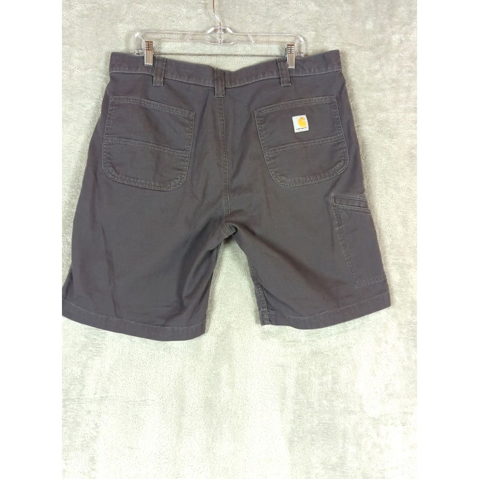 Carhartt VINTAGE Carhartt Men’s Rugged Flex Relaxed Fit Gray Canvas Shorts Mens 38X9 Utility Work Size US 38 / EU 54 - 3 Thumbnail