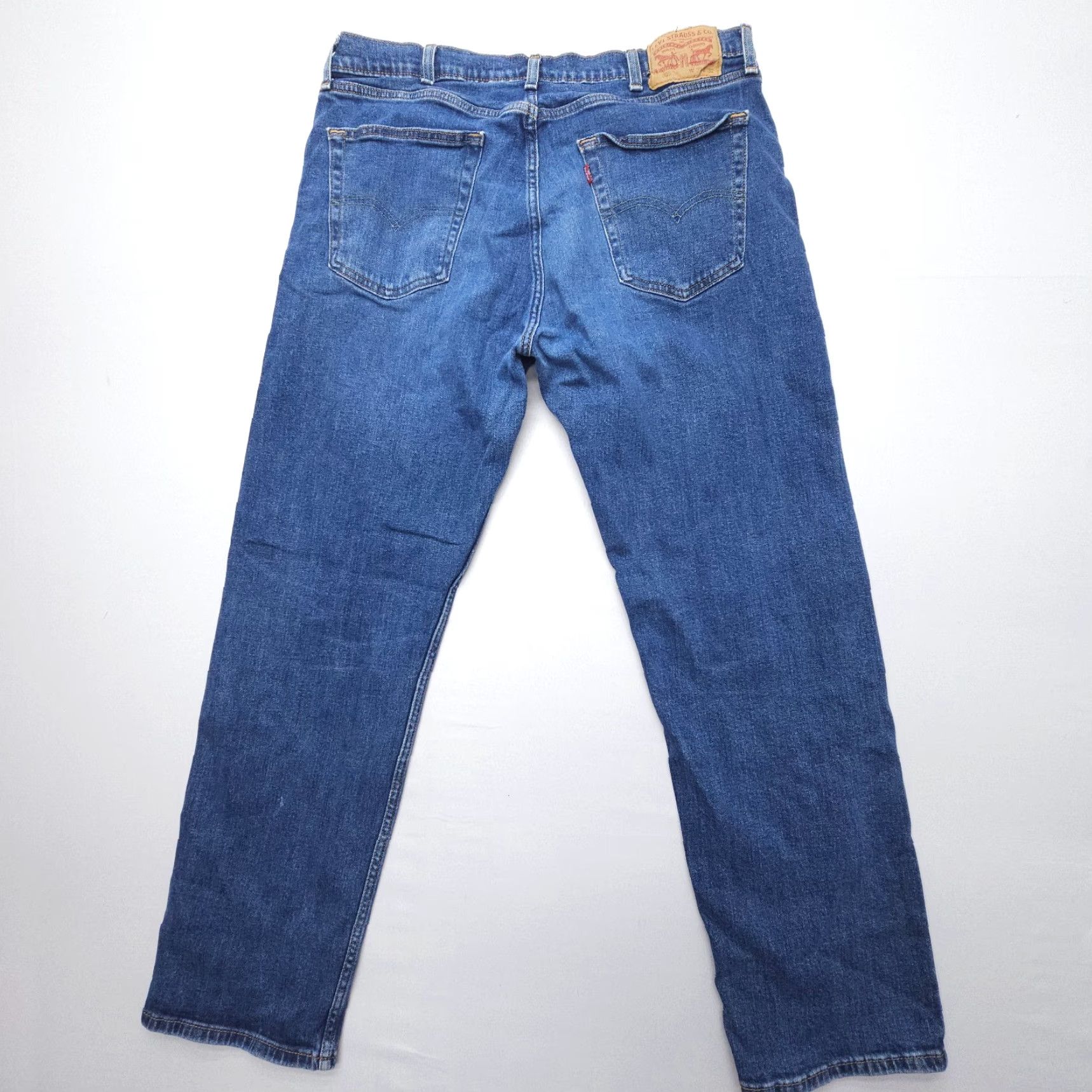 Levi's Levi's 505 Jeans Regular Fit Straight Leg Mens 38 x 32 Denim Blue Dark Wash Stretch Regular 5-Pocket Design Logo 1960s-2000s Theme American Mens Size US 38 / EU 54 - 2 Thumbnail