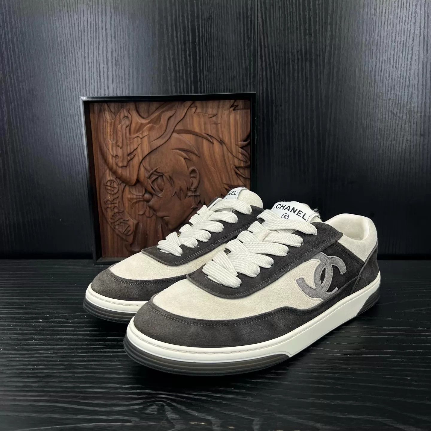 Chanel Chanel 23P Women's Black/White/Gray Low-Top Sneakers 40 Size US 9.5 / IT 39.5 - 1 Thumbnail