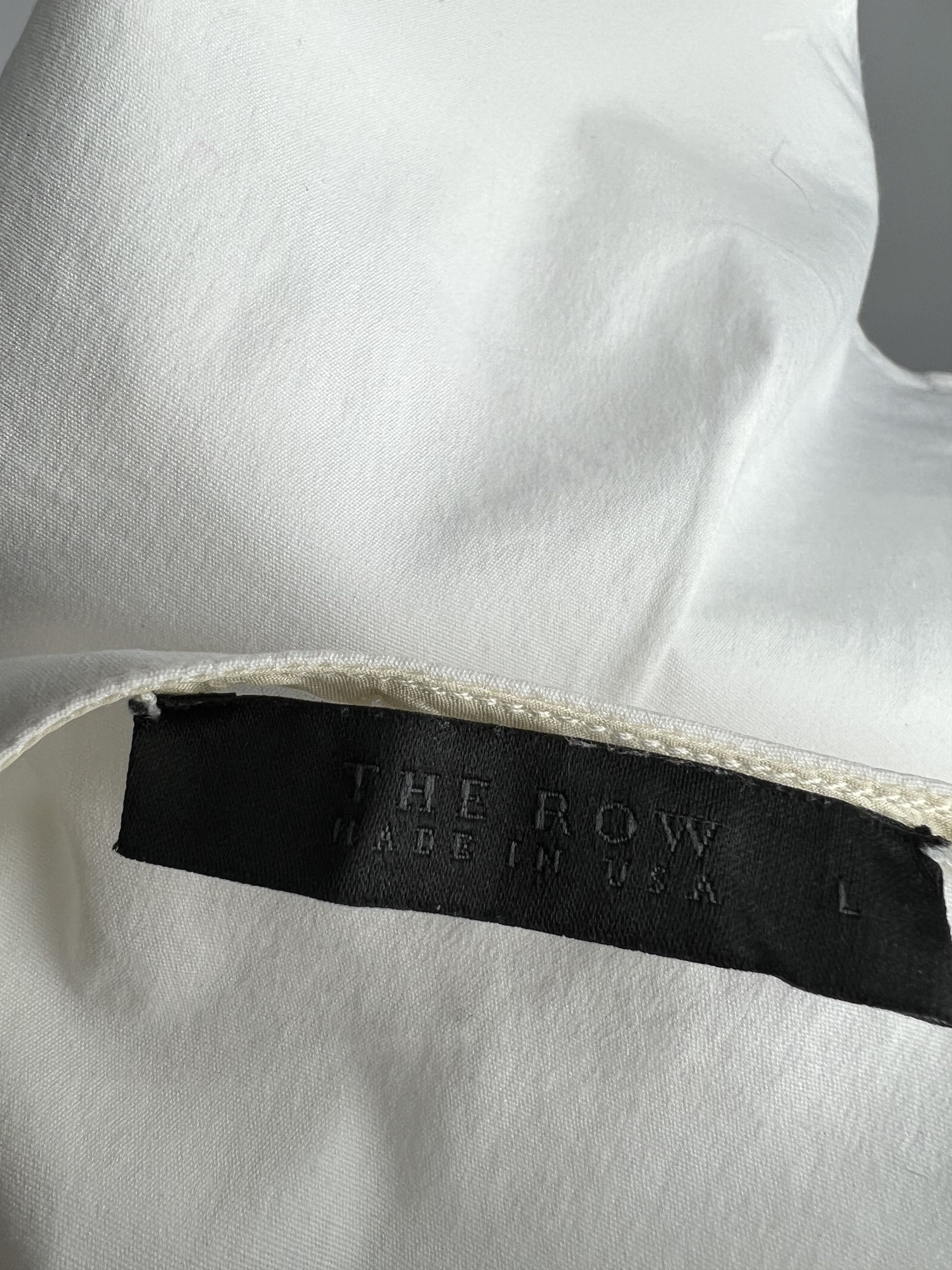 The Row The Row White Cotton Sleeveless Belted Blouse Size L / US 10 / IT 46 - 9 Thumbnail