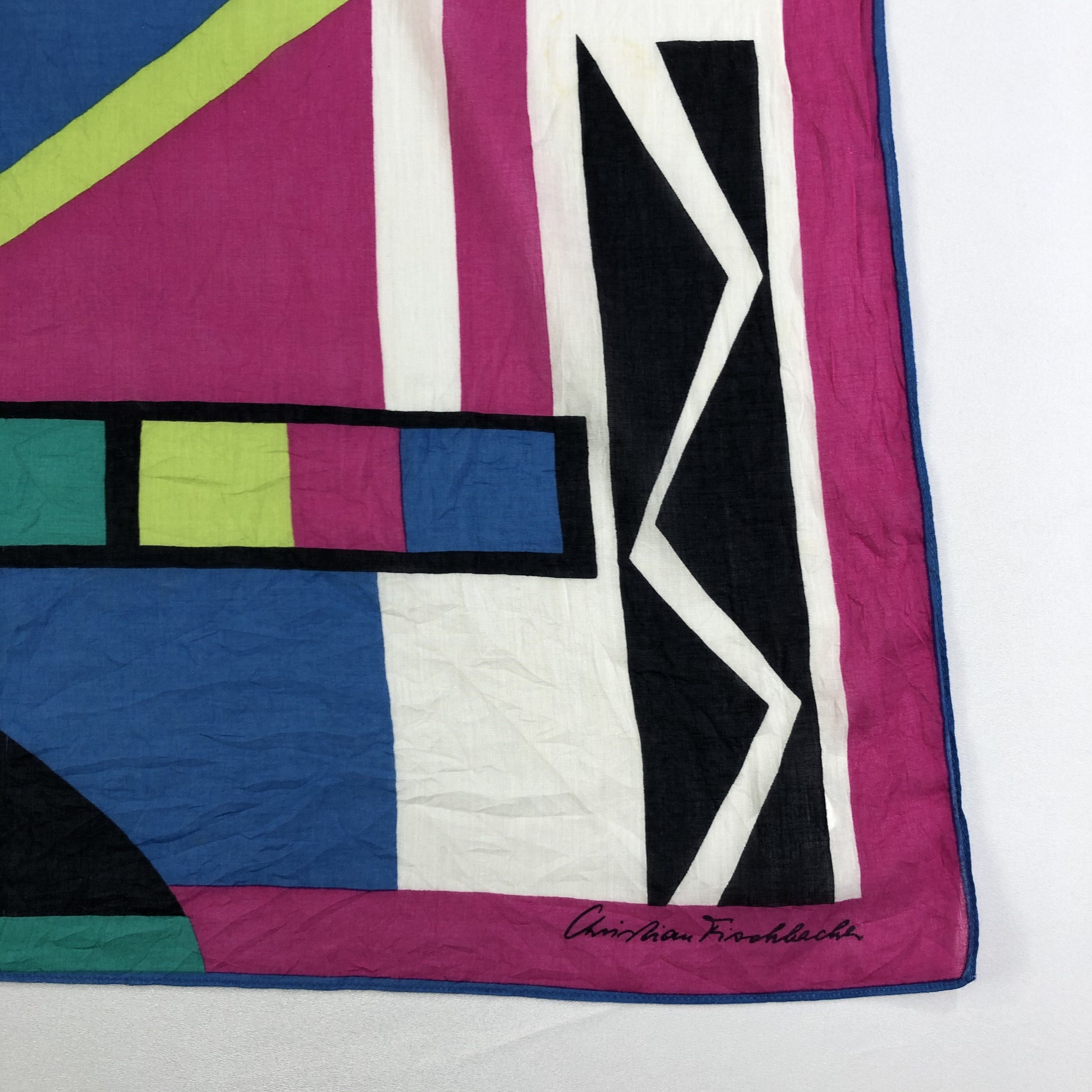 Vintage Vintage Christian Fischbacher Silk Scarf Size ONE SIZE - 4 Thumbnail