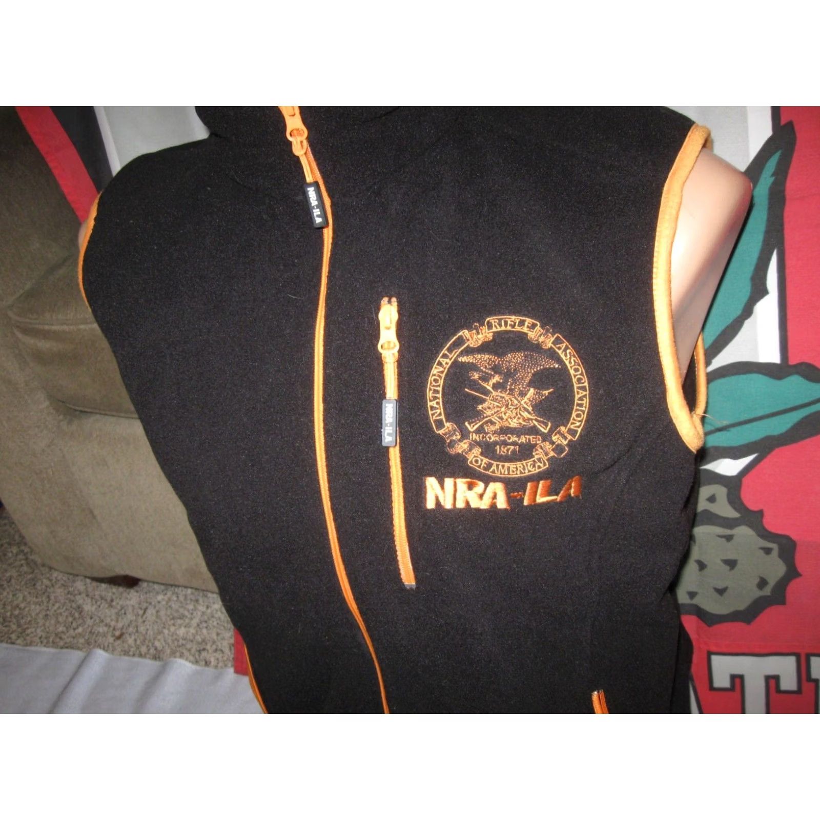 Vintage NRA National Riffel Association Full Zip Fleece VEST Hunting Men's Large (slim) Size US L / EU 52-54 / 3 - 2 Thumbnail