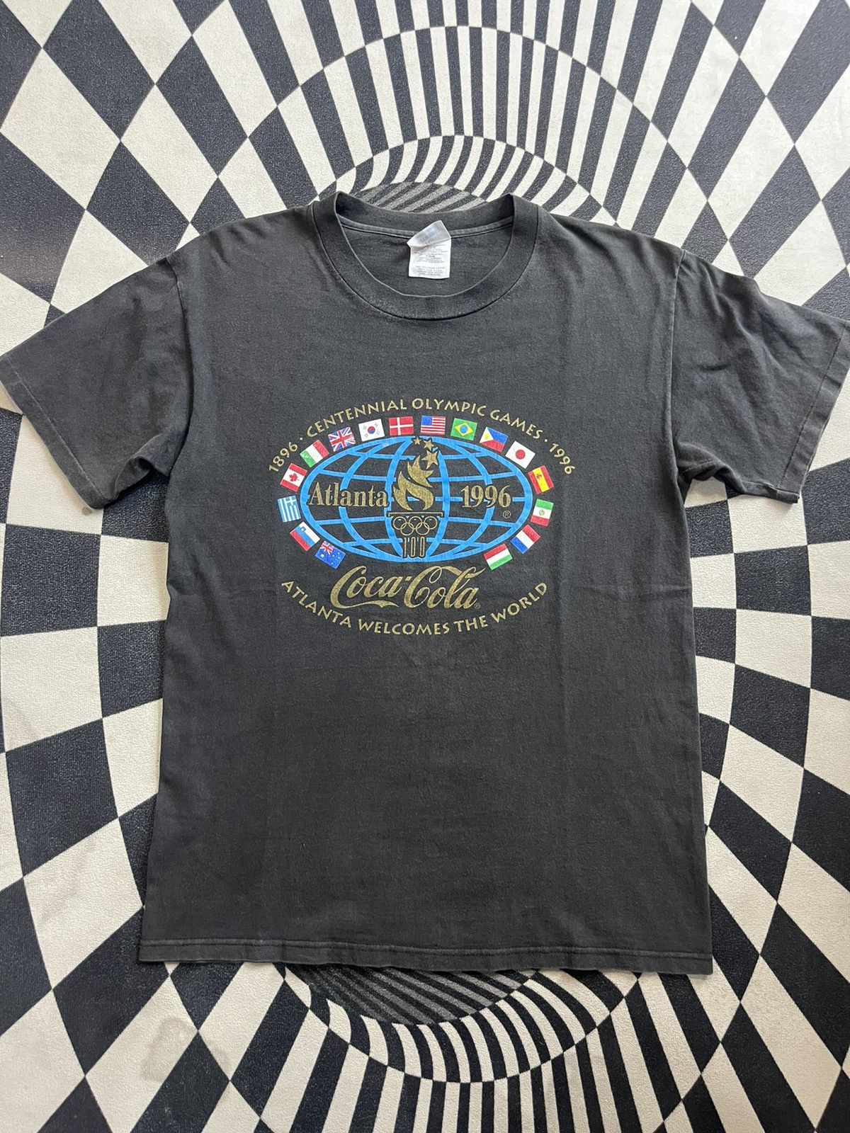 USA Olympics Vintage Atlanta 1996’s Olympic Games Coca Cola promo Tshirt Size US M / EU 48-50 / 2 - 3 Thumbnail
