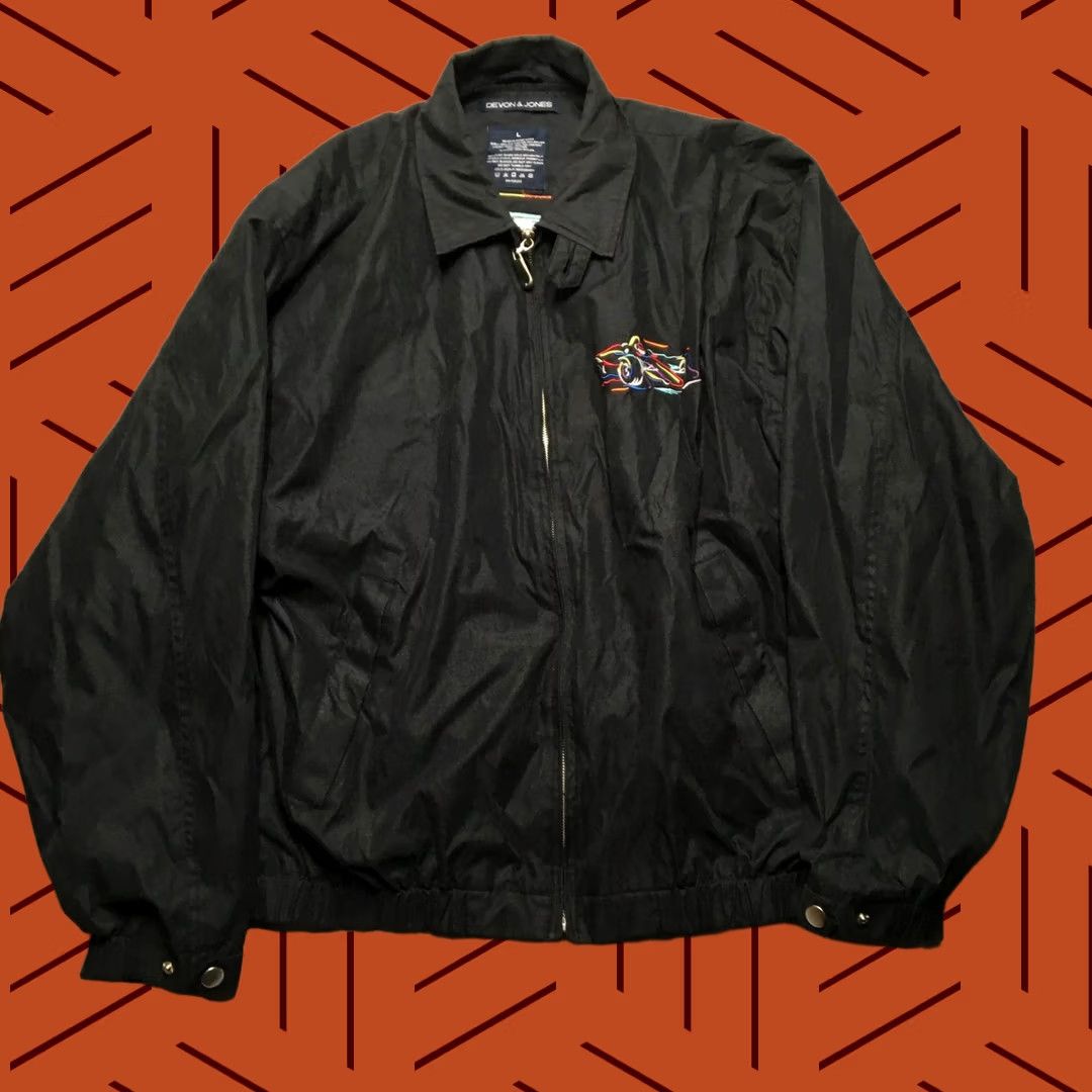 Vintage Vintage Devon & Jones Jacket Mens L Black Bomber Embroidered Race Car 90s Racing Car Embroidery Mens Large Black Contemporary Sportswear Mens Size US L / EU 52-54 / 3 - 1 Thumbnail