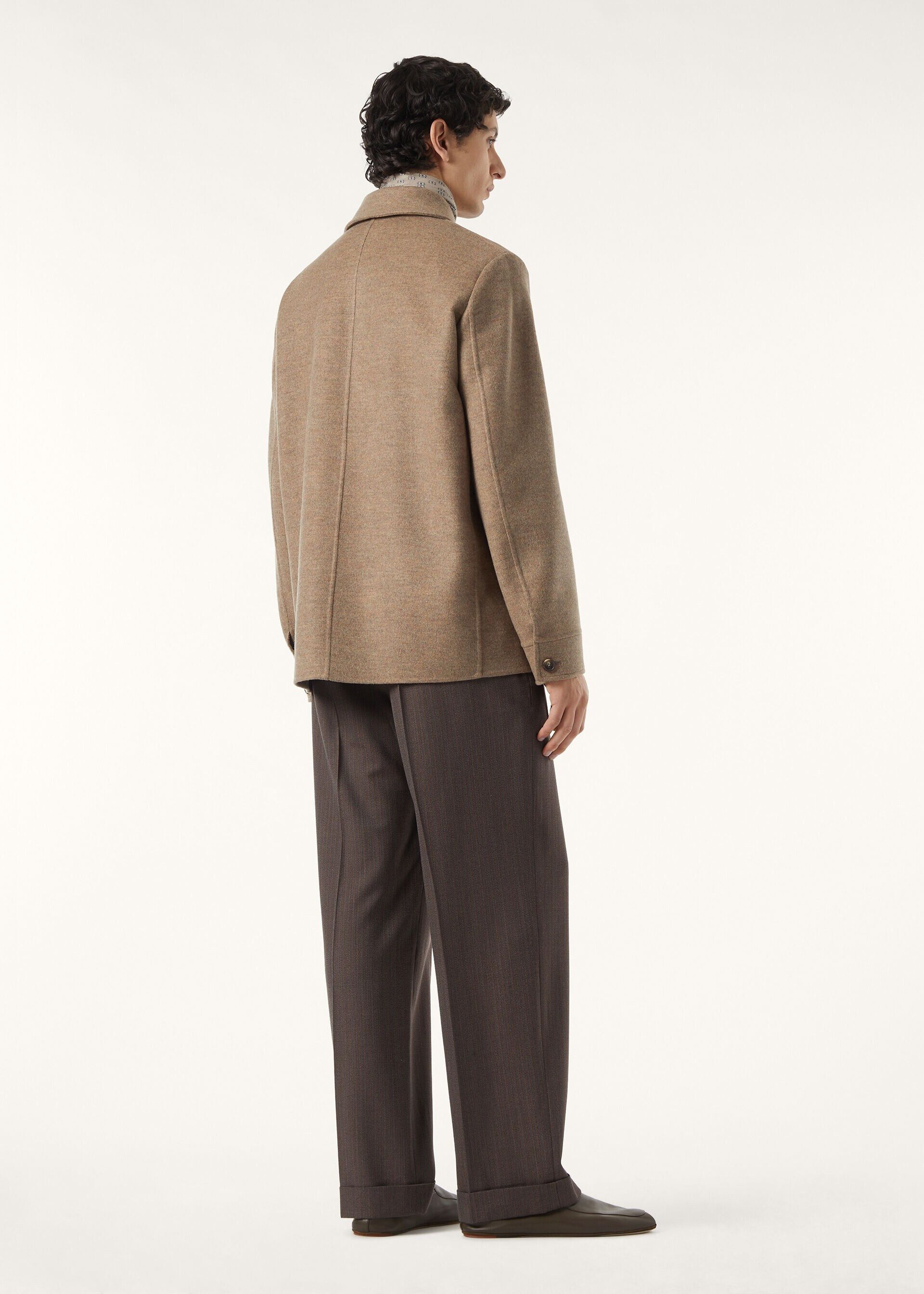 Loro Piana os11x0326 FRM0764 Devis Jacket in Licorice Root Melange Size US XL / EU 56 / 4 - 5 Thumbnail