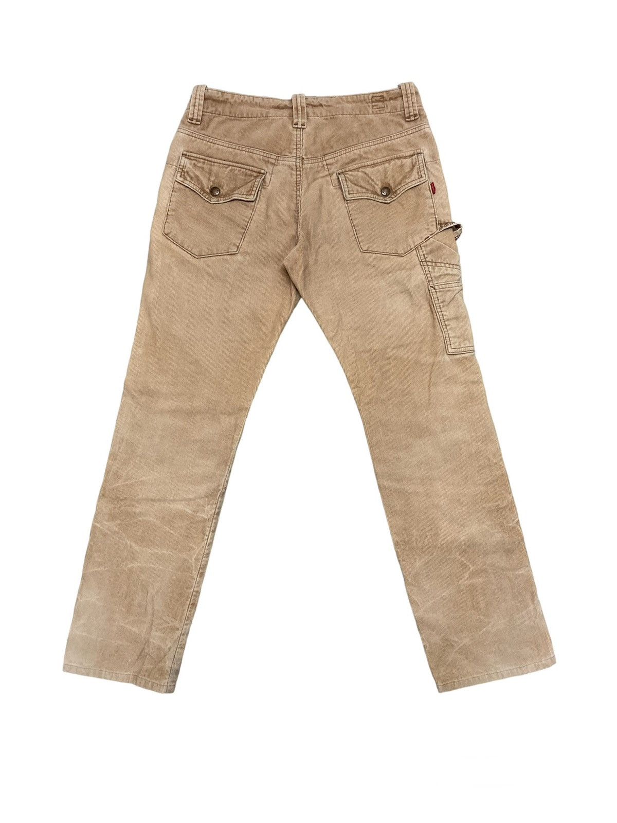 Japanese Brand Distressed Bartack Corduroy Bush Pants Size US 30 / EU 46 - 2 Thumbnail