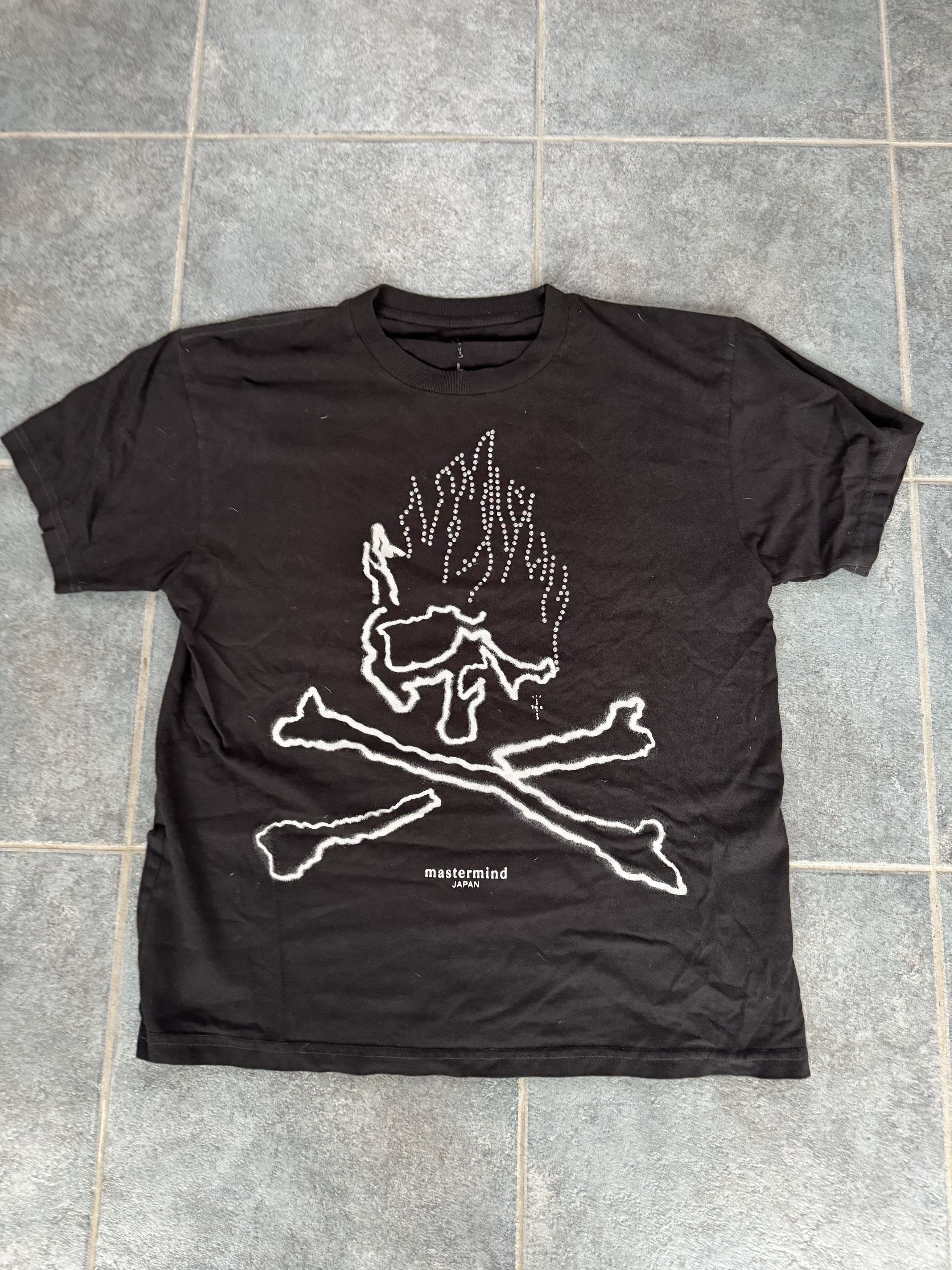 image of Mastermind Japan x Travis Scott Mastermind T Shirt in Black, Men's (Size Large)