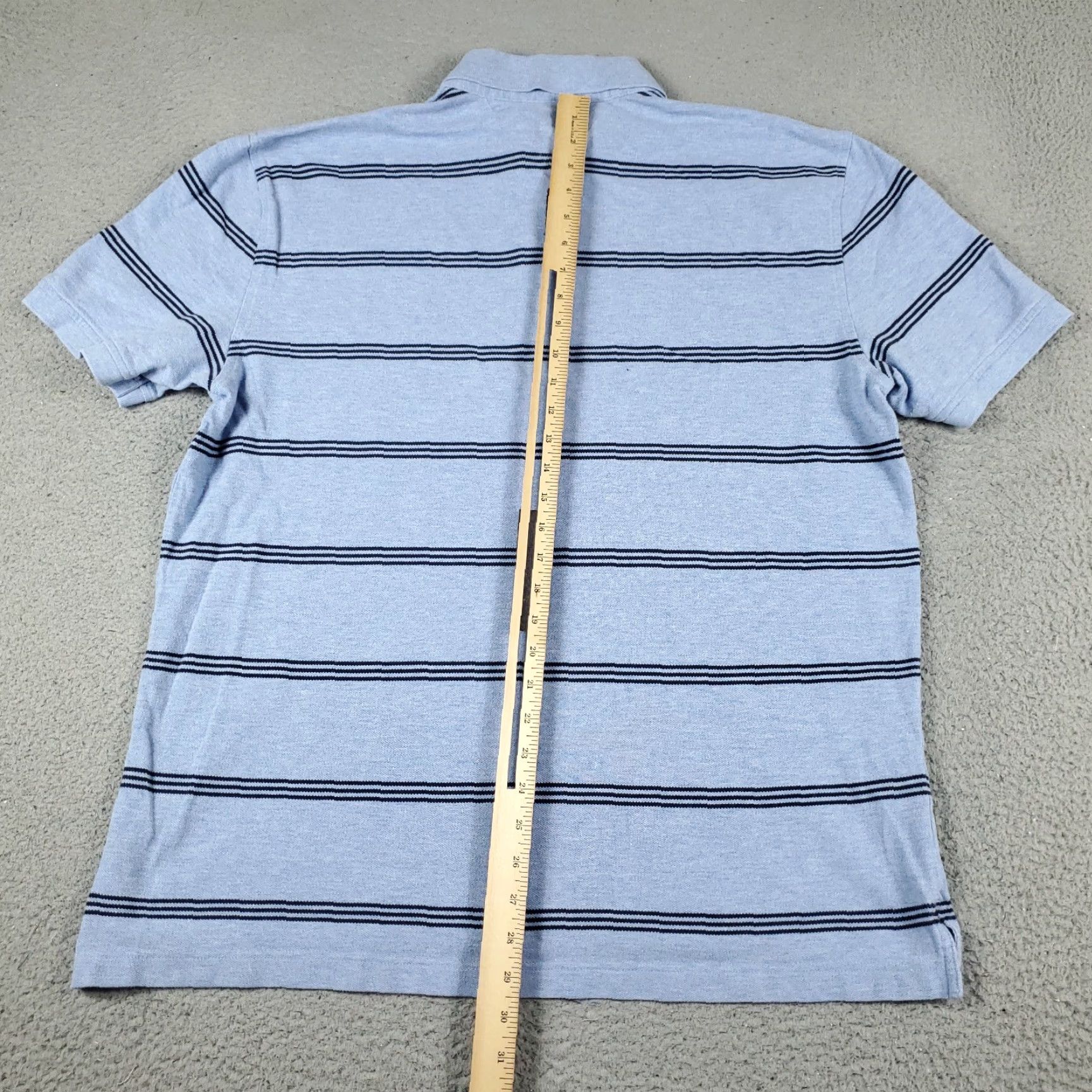 Tommy Hilfiger VINTAGE Tommy Hilfiger Polo Shirt Mens XL Blue Striped Casual Short Sleeve Polo Shirt XL Blue Size US XL / EU 56 / 4 - 4 Thumbnail