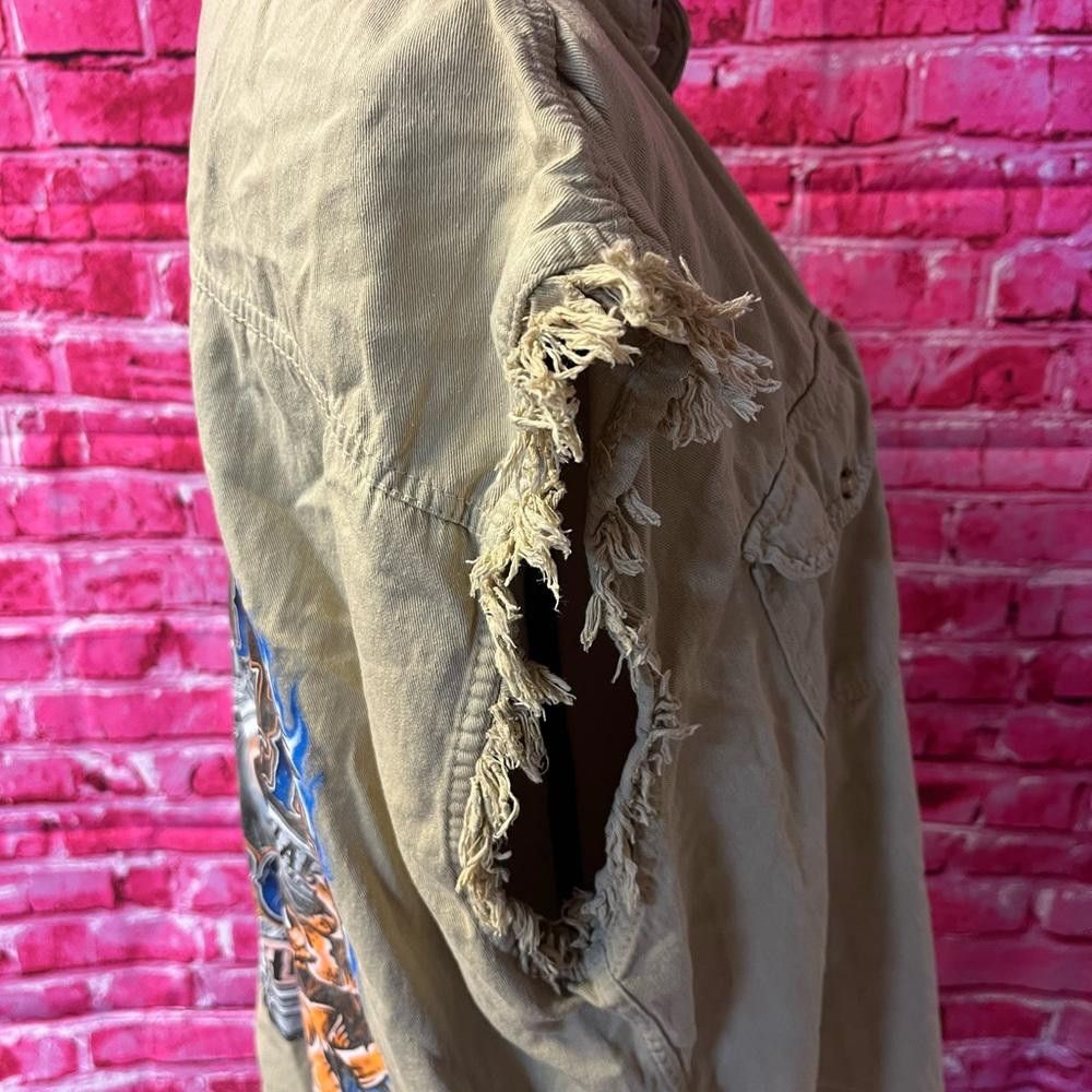 Designer Biker wear tan rider vest Size US XXL / EU 58 / 5 - 8 Thumbnail