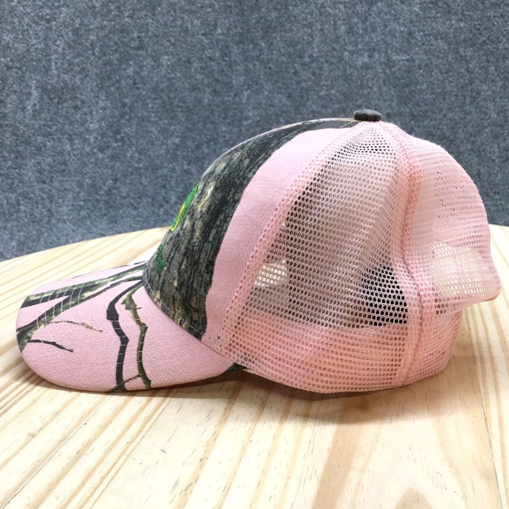 John Deere John Deere Trucker Hat Womens Pink OS Adjustable Curved Brim Embroidered Logo Size ONE SIZE - 4 Thumbnail