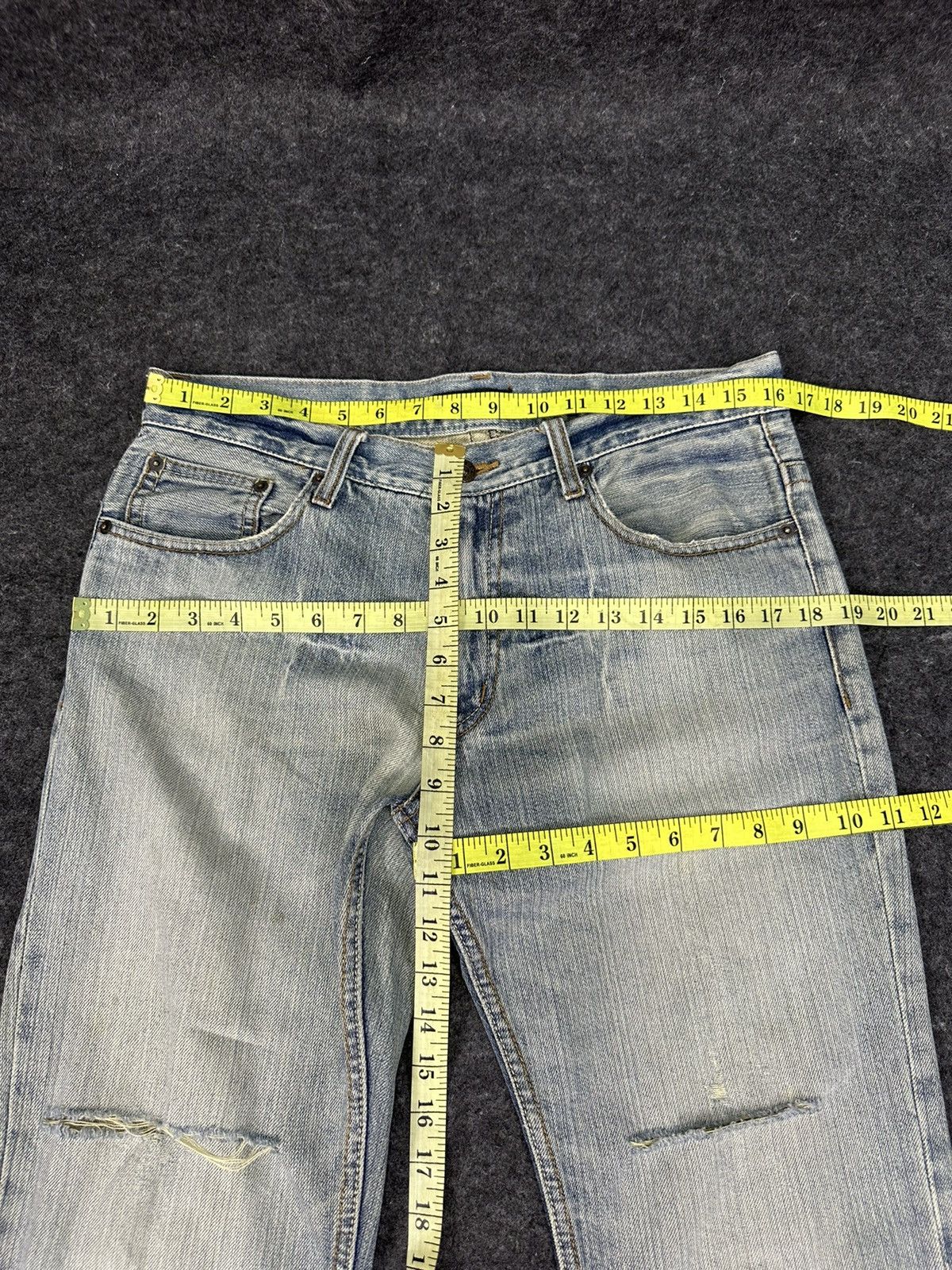 If Six Was Nine Root Three Flare Distressed Vintage Denim 32x33 D730 Size US 32 / EU 48 - 7 Thumbnail