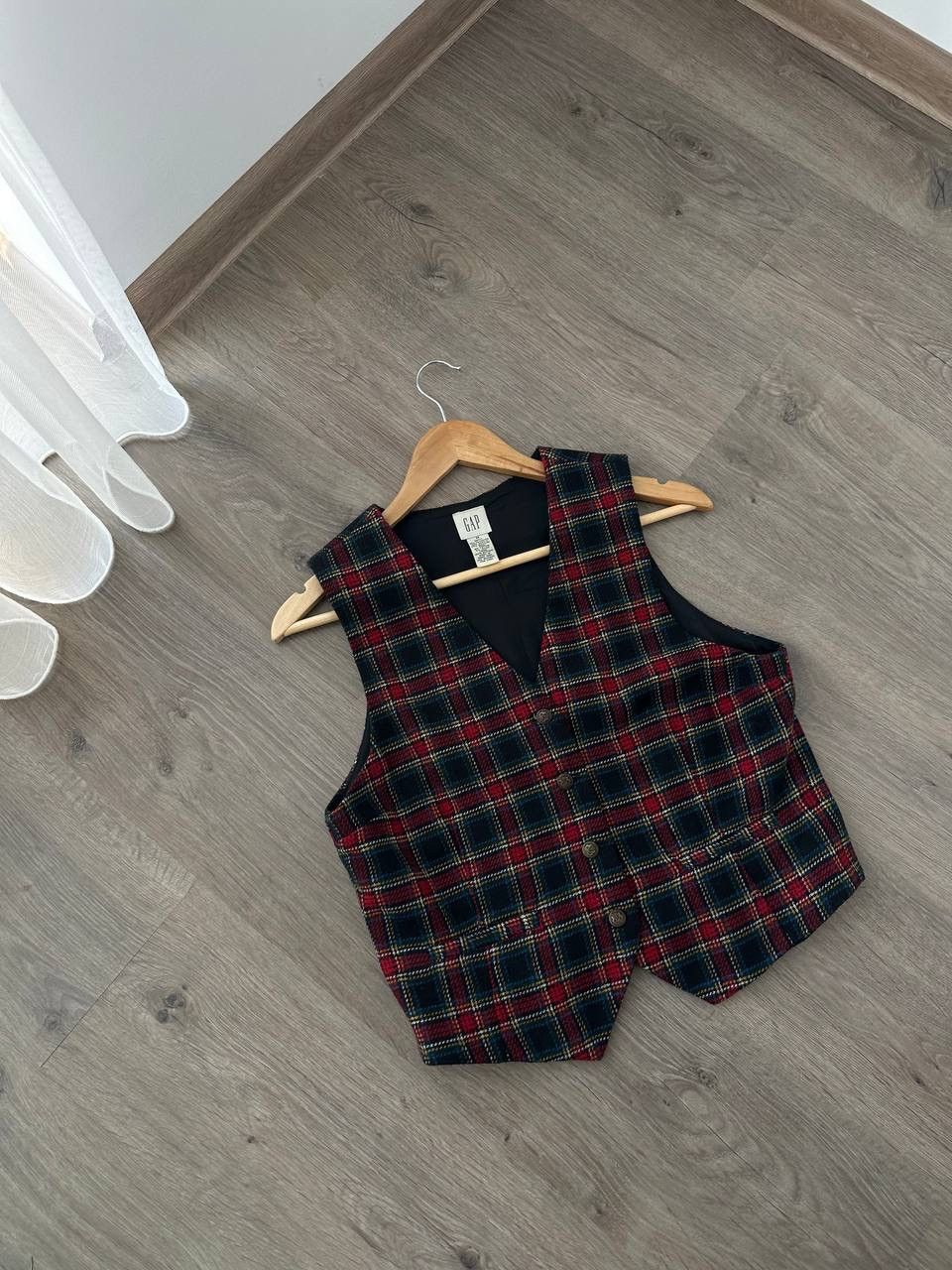 Gap × Vintage Vintage Gap Flannel Wool Waistcoat Vest Size M / US 6-8 / IT 42-44 - 4 Thumbnail