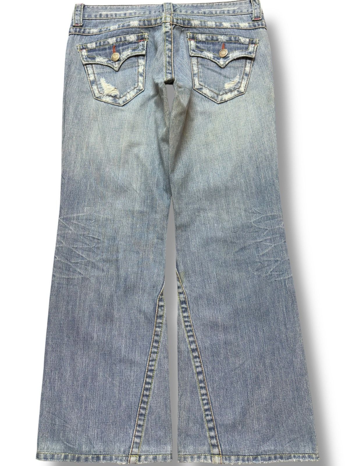 Hysteric Glamour Vintage Japanese Brand Flare Faded Distressed Denim Size US 31 - 4 Thumbnail