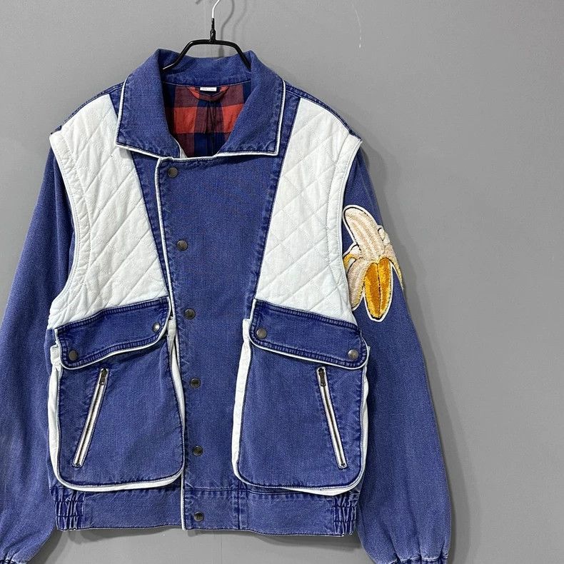 Gucci Gucci Patch banana back logo denim cotton jacket Size US S / EU 44-46 / 1 - 2 Thumbnail