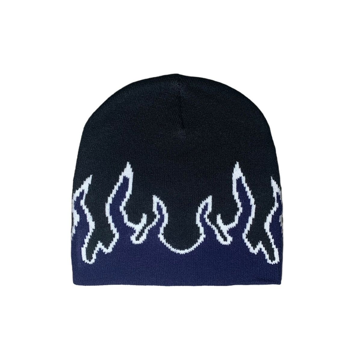 Other Blue Flame Knitted Streetwear Beanie Size ONE SIZE - 1 Thumbnail