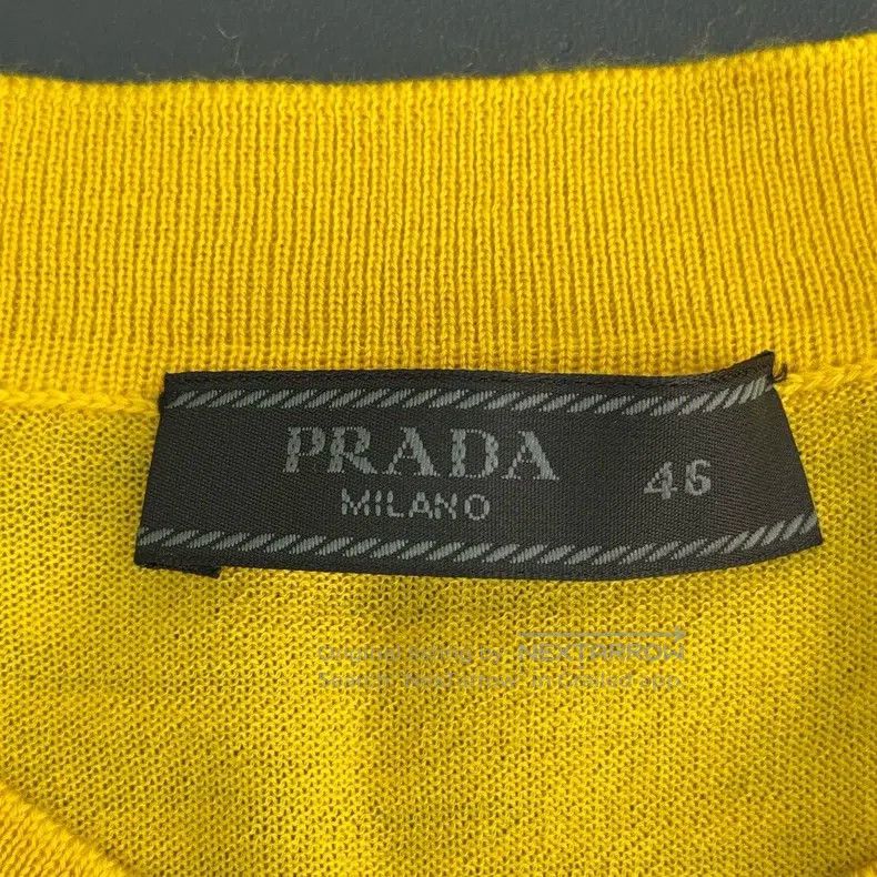 Prada Prada Yellow classic embroidered logo sheep wool knitted s Size US S / EU 44-46 / 1 - 5 Thumbnail