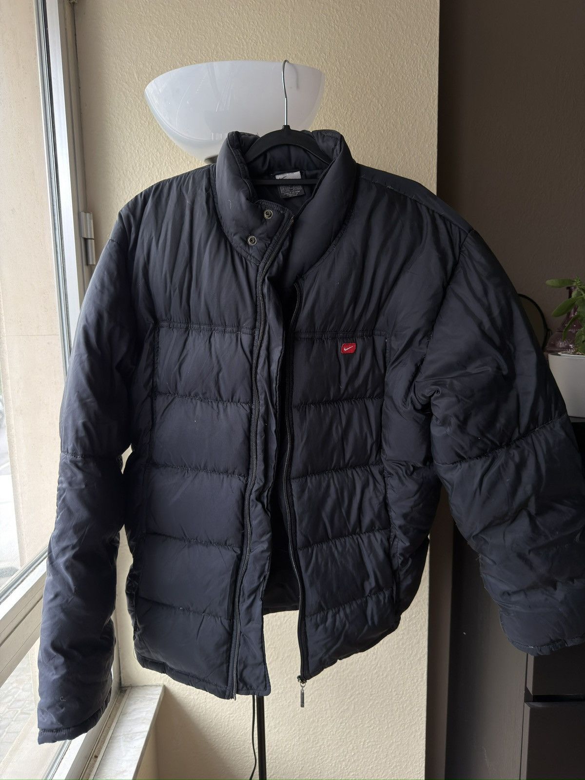 Vintage Nike vintage black down jacket puffer Size US L / EU 52-54 / 3 - 3 Thumbnail