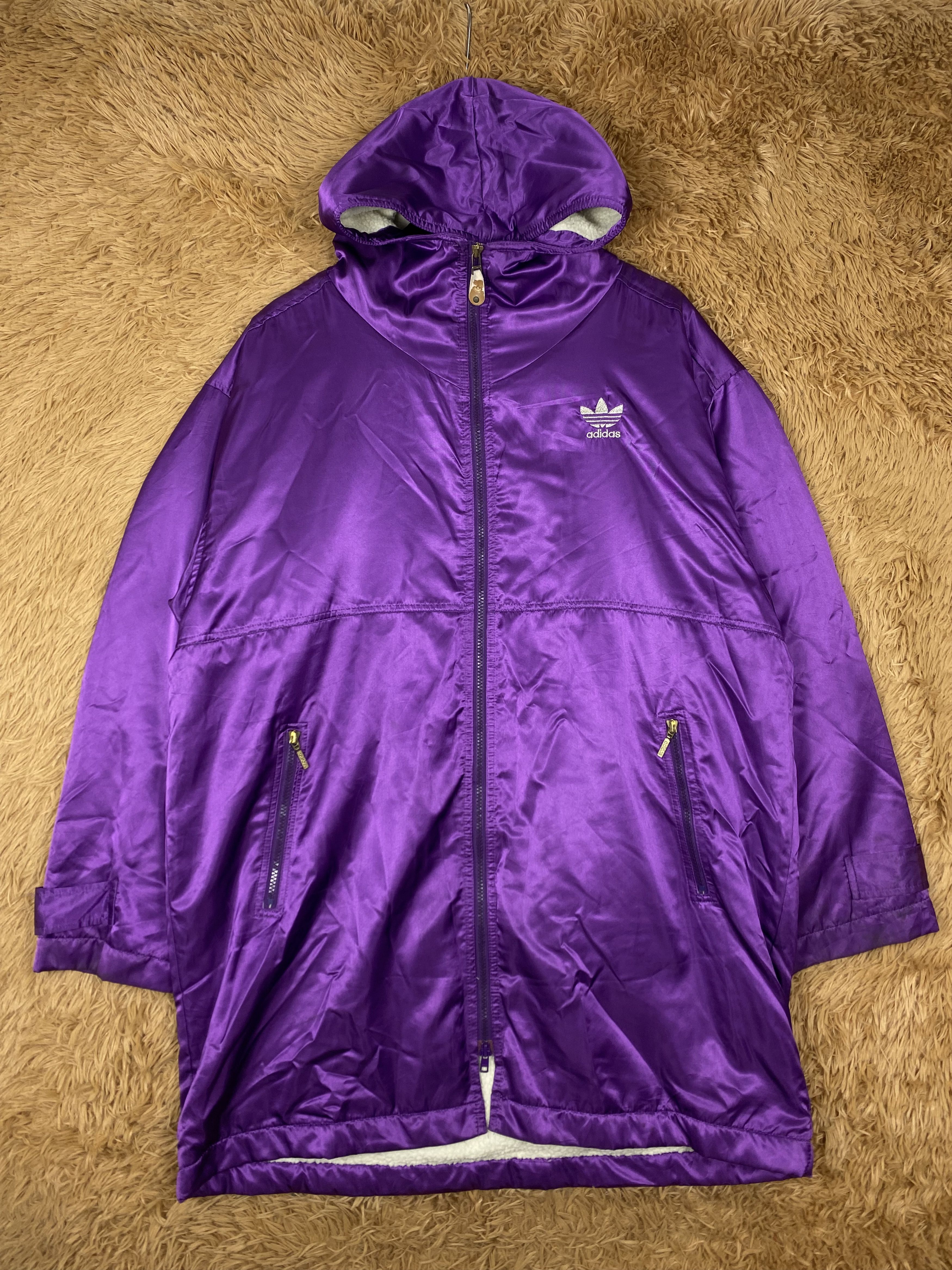 Adidas Vintage Adidas Fleece Lining Long Jacket DJ0425 Size US L / EU 52-54 / 3 - 2 Thumbnail