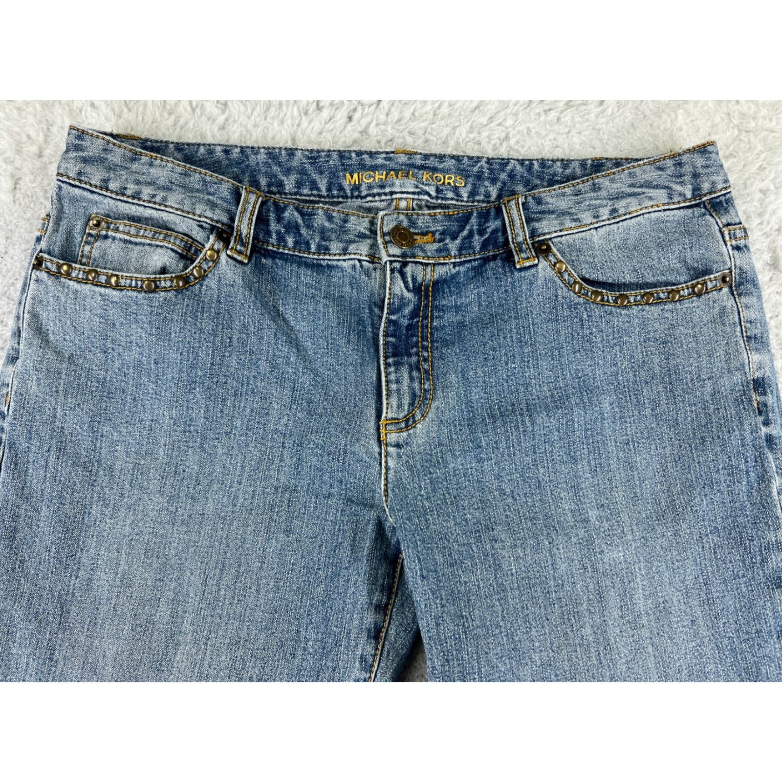 Michael Kors VINTAGE Michael Kors Jeans Womens Size 10 Bootcut Denim Light Wash Cotton Spandex 90s, American Female Size 32" / US 10 / IT 46 - 4 Thumbnail