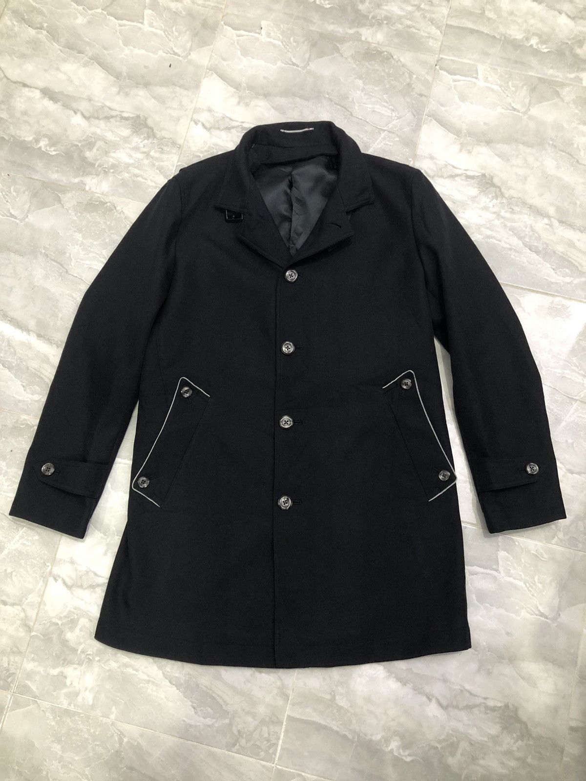 Japanese Brand Japanese Herringbone Convertible Stand Collar Coat Size US S / EU 44-46 / 1 - 15 Thumbnail