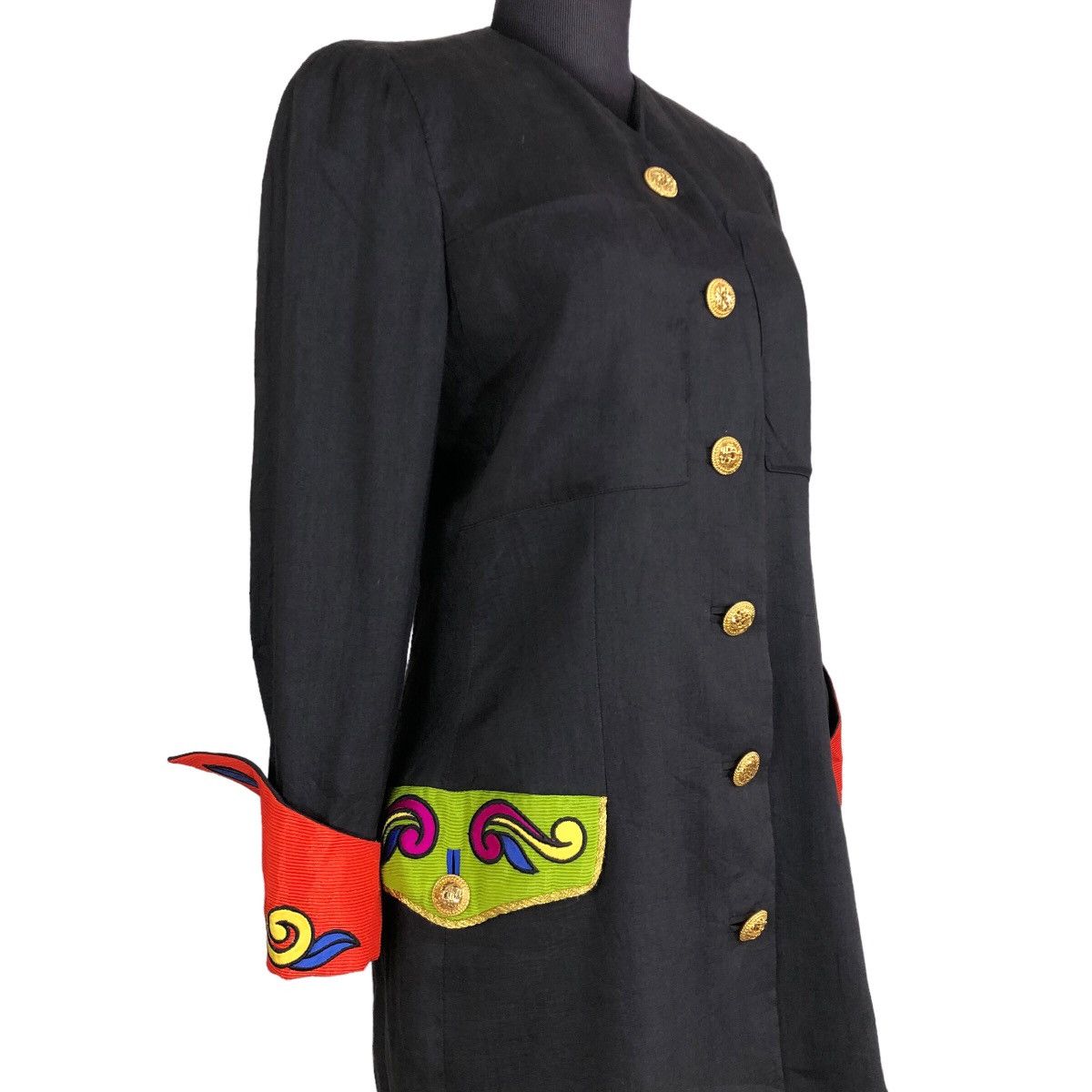 Versace Vintage Gianni Versace Couture 1991 S/S Baroque Cuff Blazer Size S / US 4 / IT 40 - 17 Thumbnail