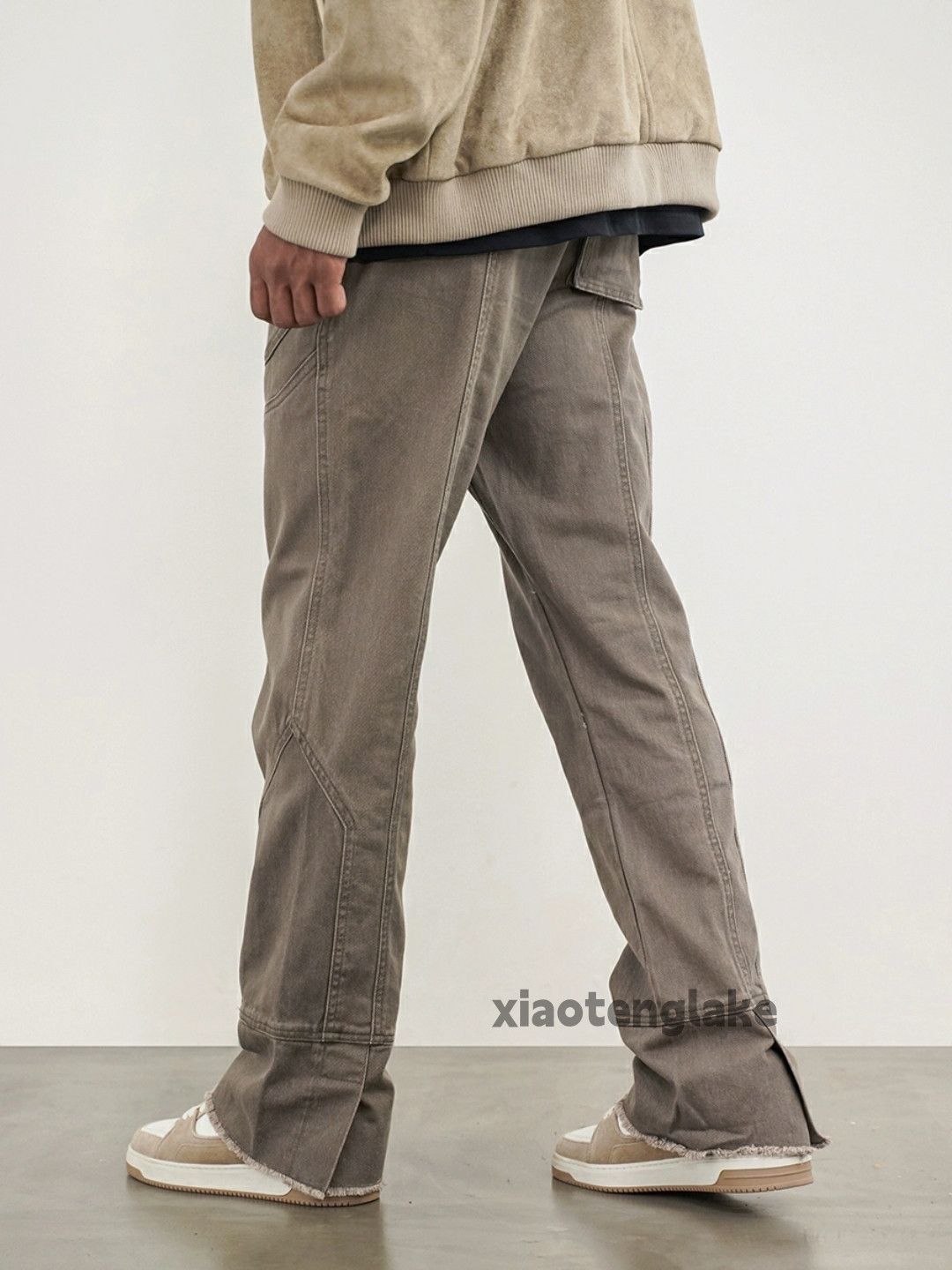 Designer × Japanese Brand × Vintage utility patchwork washed faded yuppie flared pants Size US 32 / EU 48 - 3 Thumbnail
