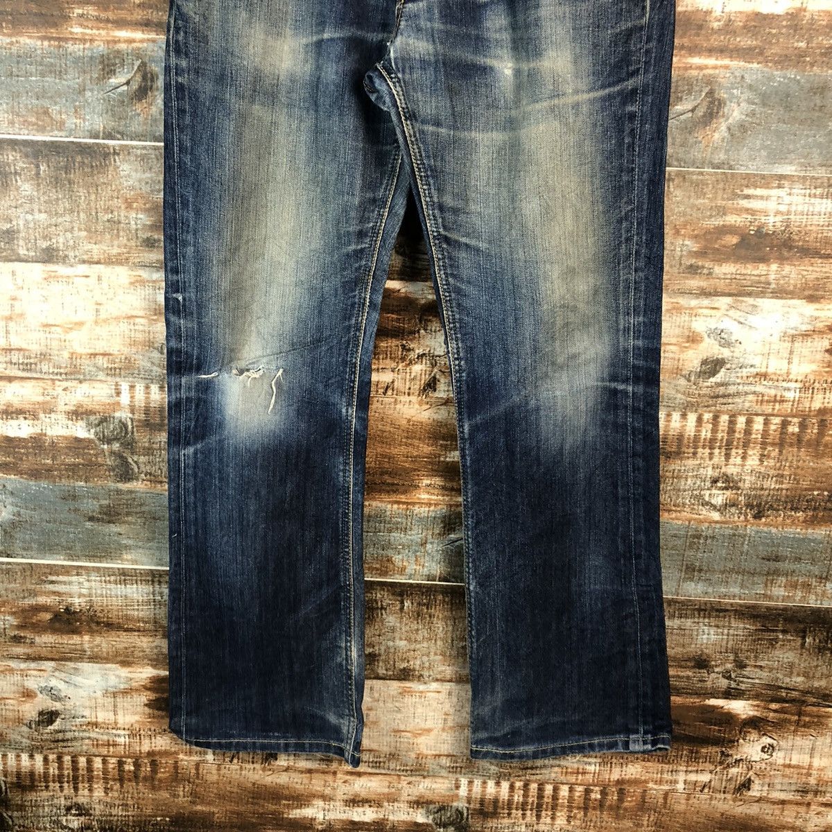 Lee Lee Black Distressed Denim Pants #A2136 Size US 32 / EU 48 - 6 Thumbnail