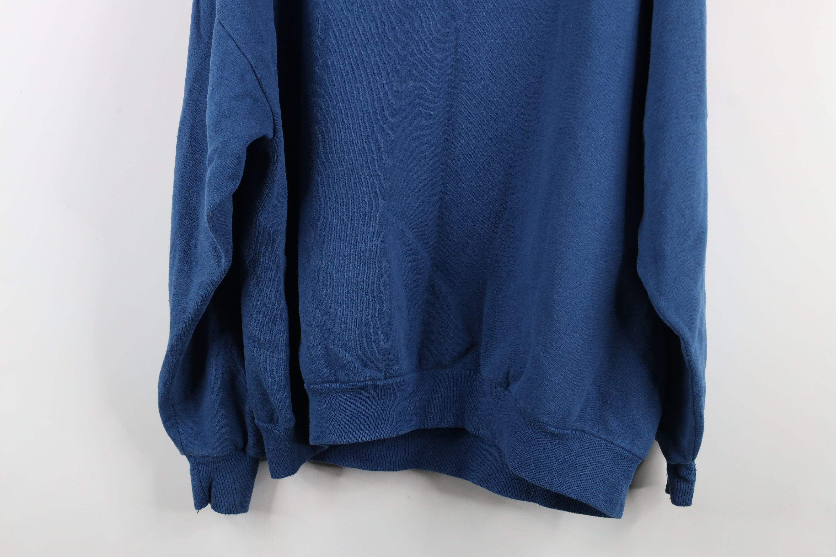 Vintage Vintage 90s Streetwear Fall Tree Leaves Sweatshirt Blue Size XXL / US 16-18 / IT 52-54 - 12 Thumbnail