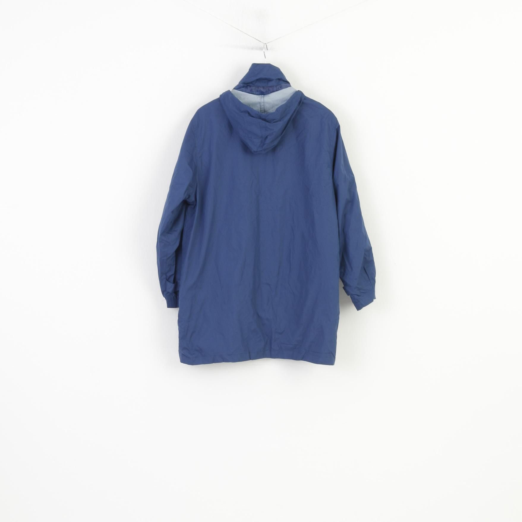 Vintage Sherpa Women 42 L Jacket Navy Full Zipper Hood Pockets 10718 Size M / US 6-8 / IT 42-44 - 8 Thumbnail