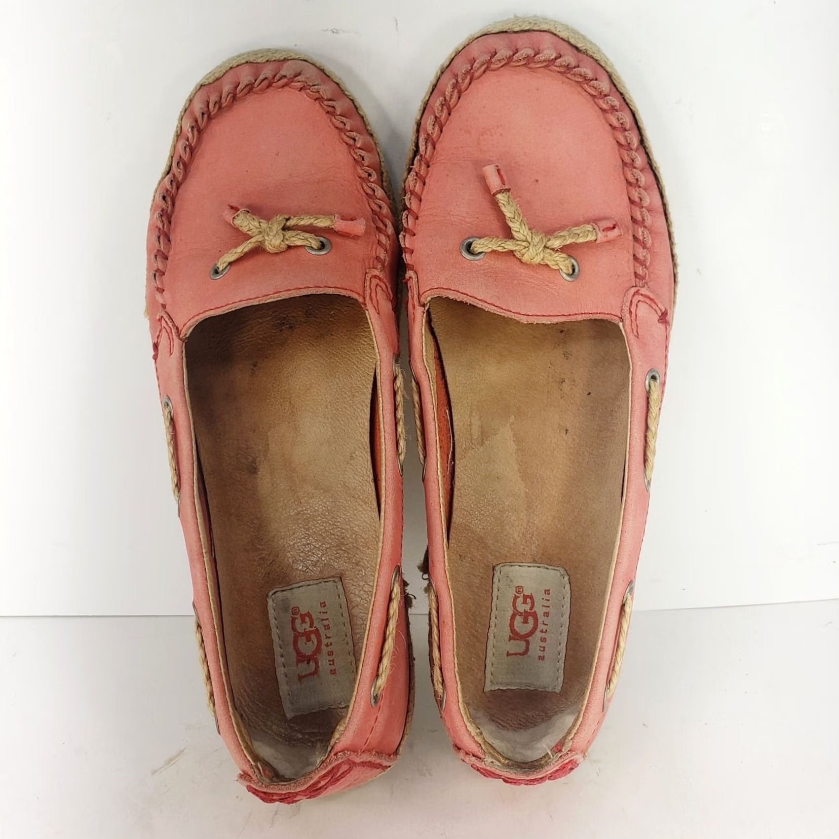 Ugg UGG Women's Salmon Loafers Chivon Flat Slip On Leather Pink Size 8M Casual Shoes - UGG Chivon Australia Theme Women Flat Shoe Size US 7 / IT 37 - 7 Thumbnail
