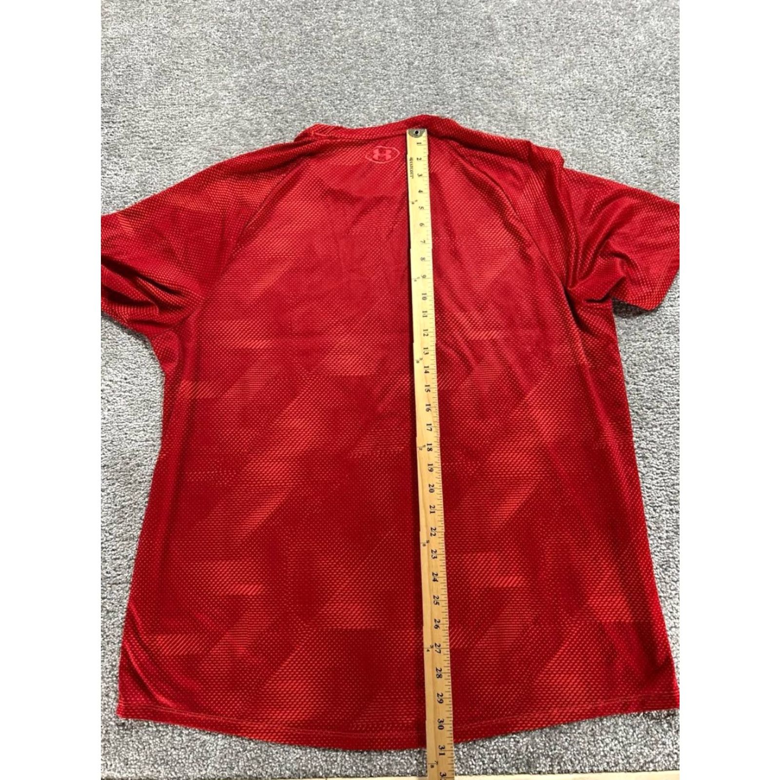 Under Armour Under Armour Shirt Mens 2XL Red Tech Tee Pullover Athletic Crew Neck Short Sleeve T-Shirt Sports HeatGear Mens Size US XXL / EU 58 / 5 - 6 Thumbnail