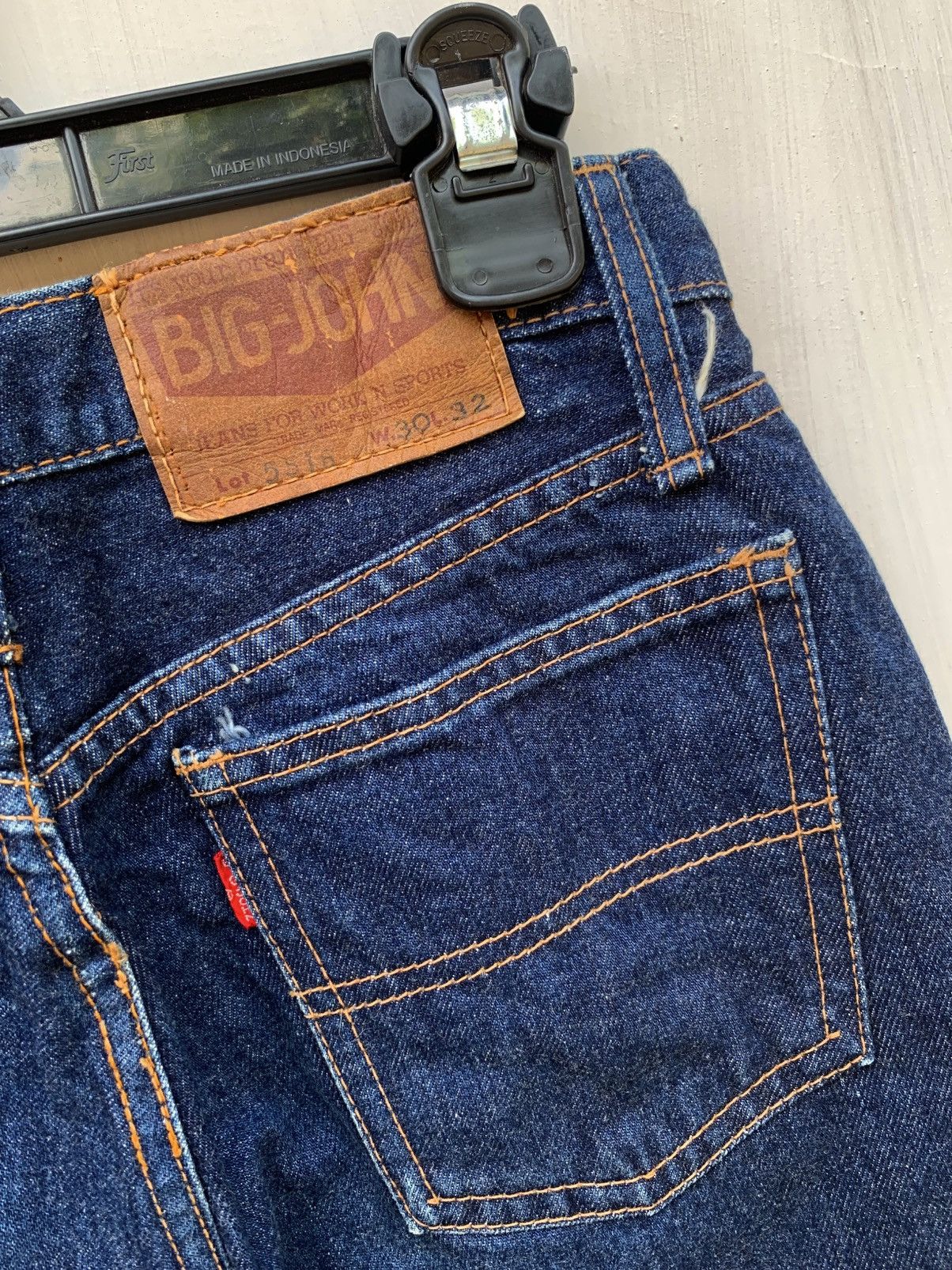 Big John × Japanese Brand × Vintage Vintage big john flared raw denim pant Size US 28 / EU 44 - 6 Thumbnail